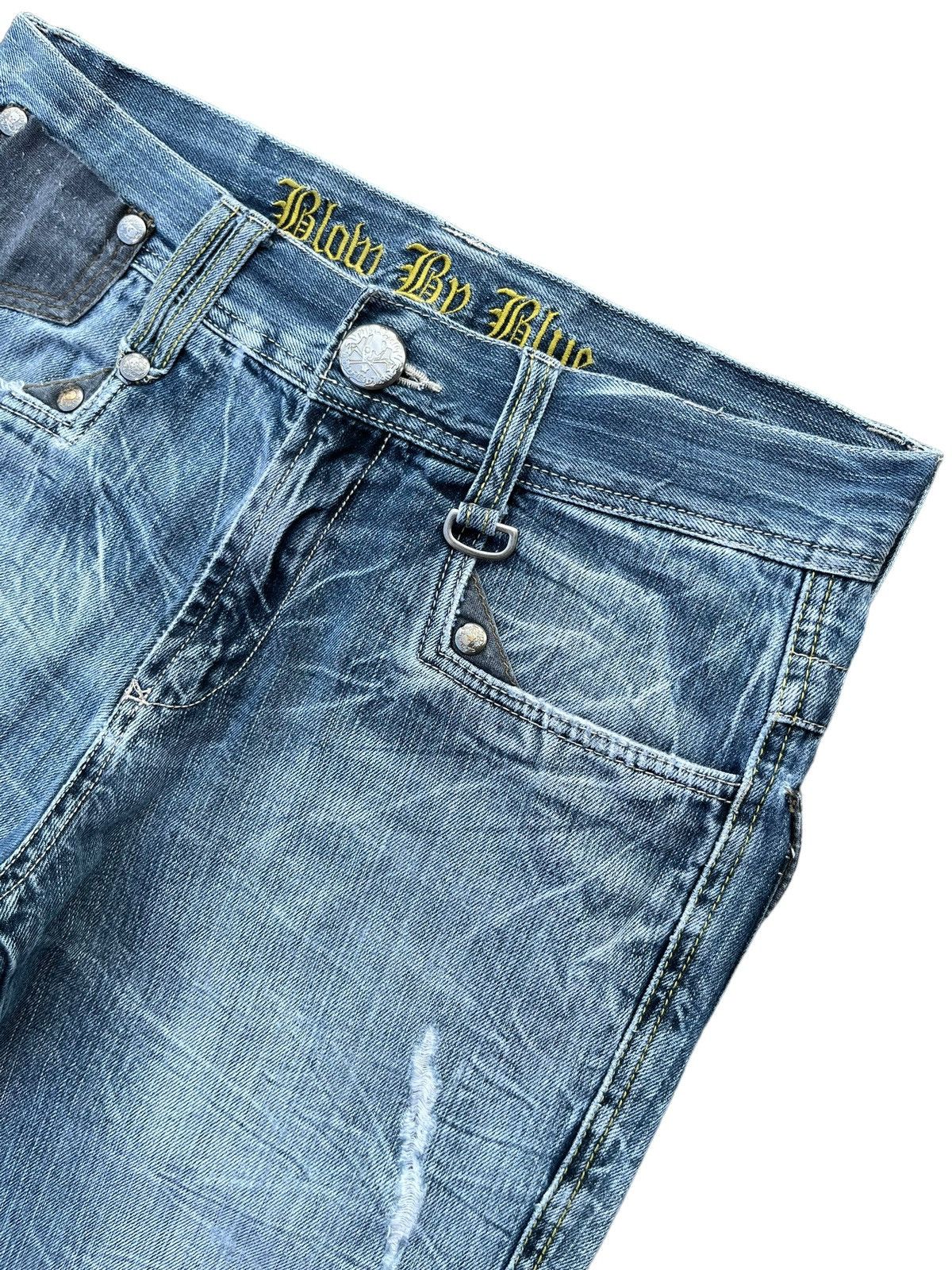 Japanese Brand × Seditionaries Vintage Japanese Brand Blow by Blue Punk Distressed Jeans Size US 31 - 11 Thumbnail