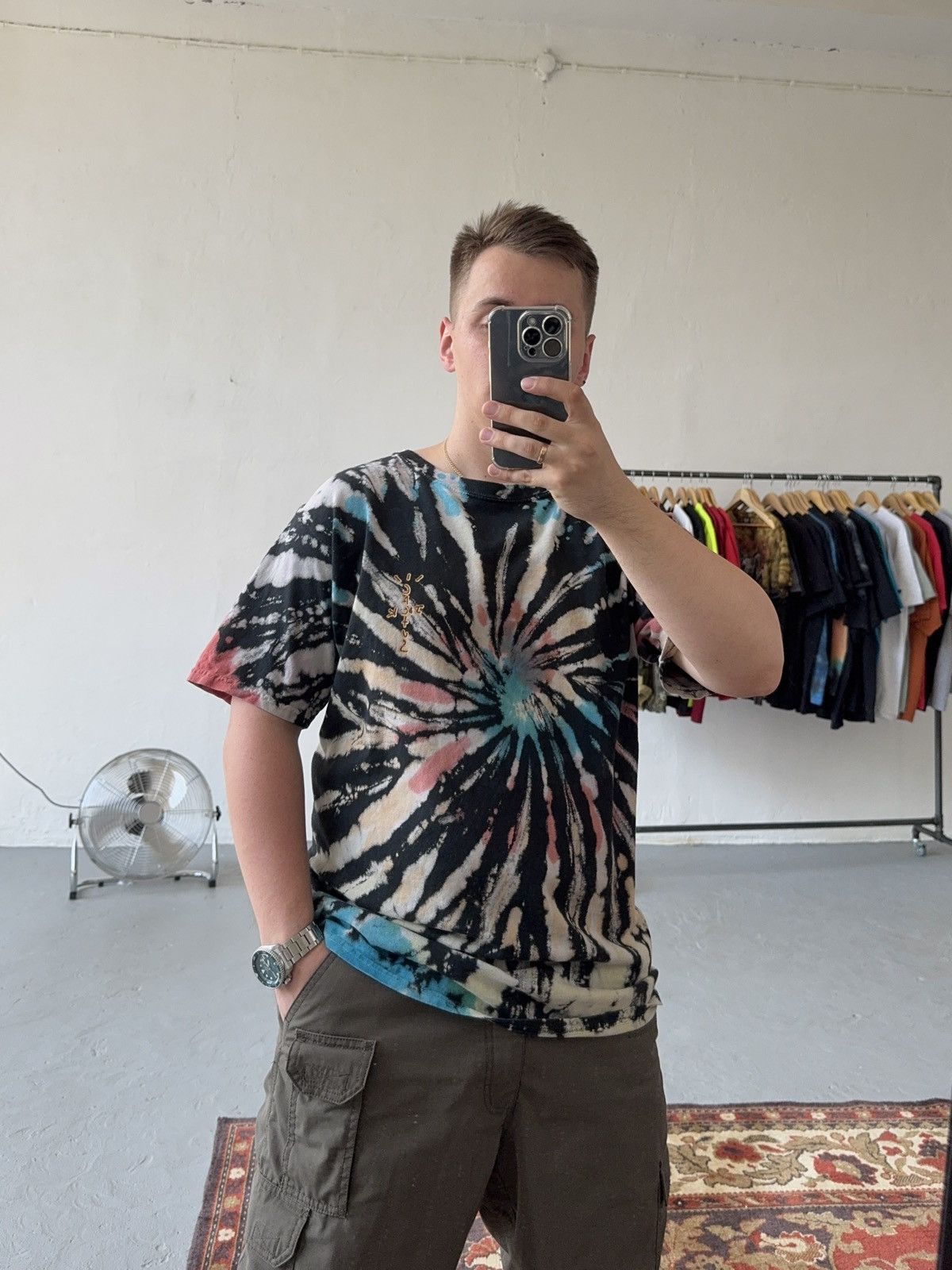 Travis Scott 2019 Travis Scott Highest in the room Tie-dye Tee Size US L / EU 52-54 / 3 - 4 Thumbnail