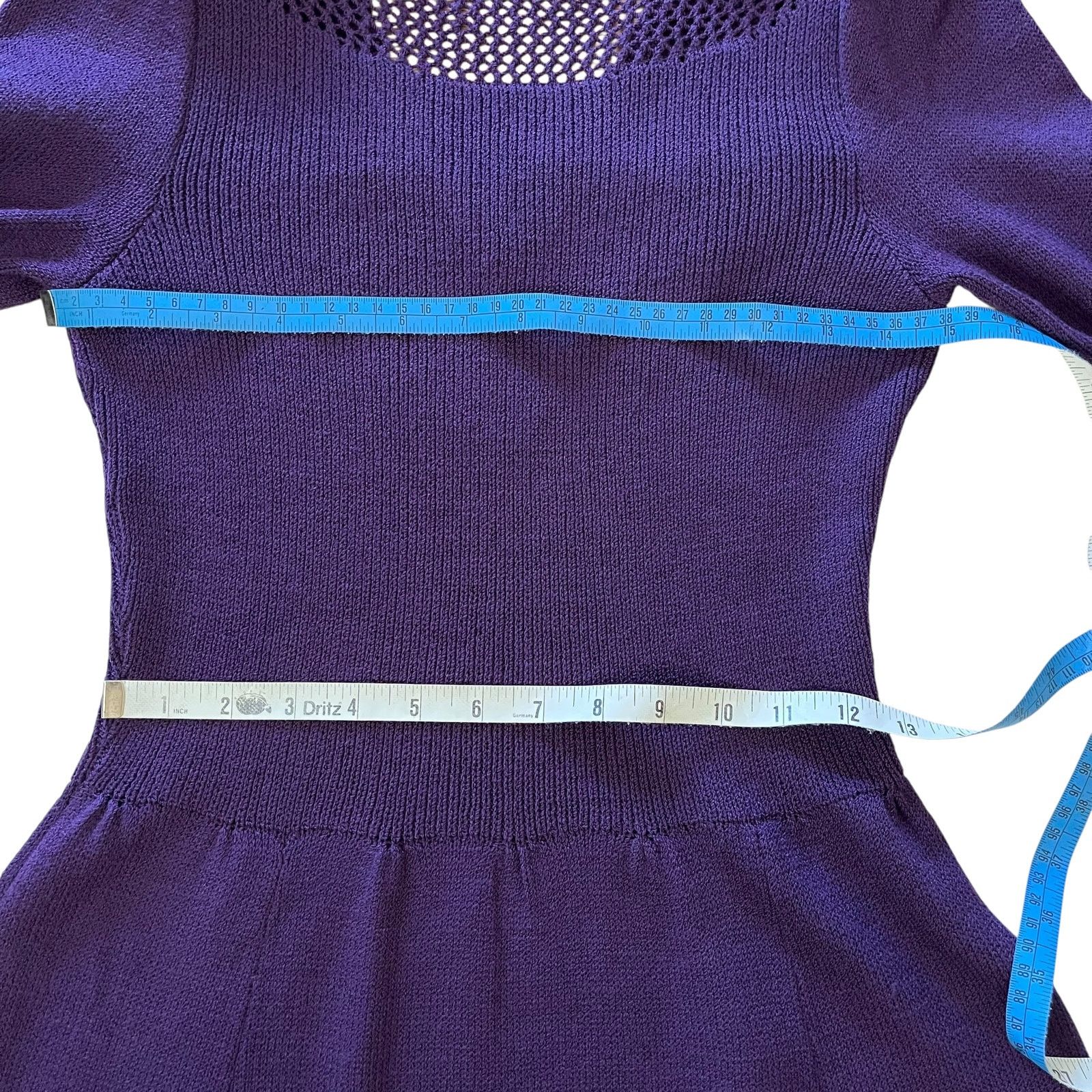 St. John St John Vintage Plum Purple Santana Knit Wool Midi Dress Size S / US 4 / IT 40 - 9 Thumbnail