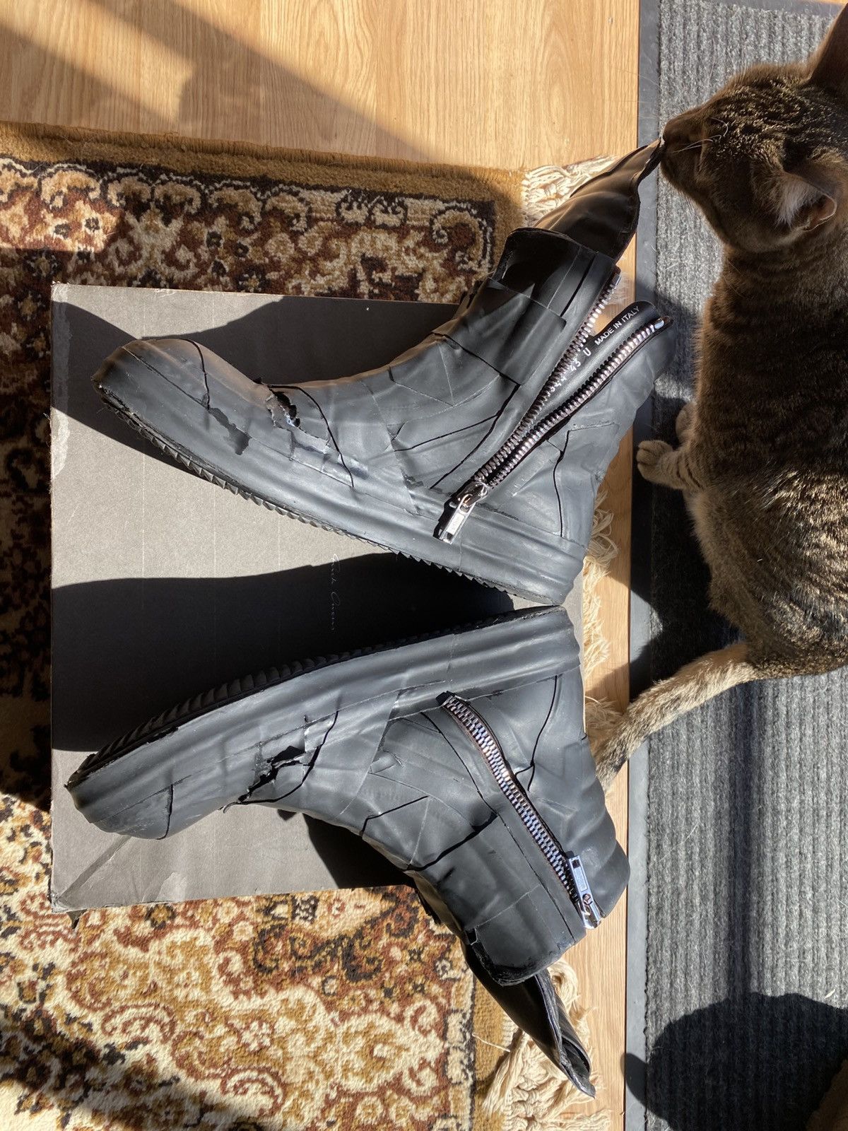 Rick Owens Rick Owens FW20 Performa White Rubber Taped Geobasket