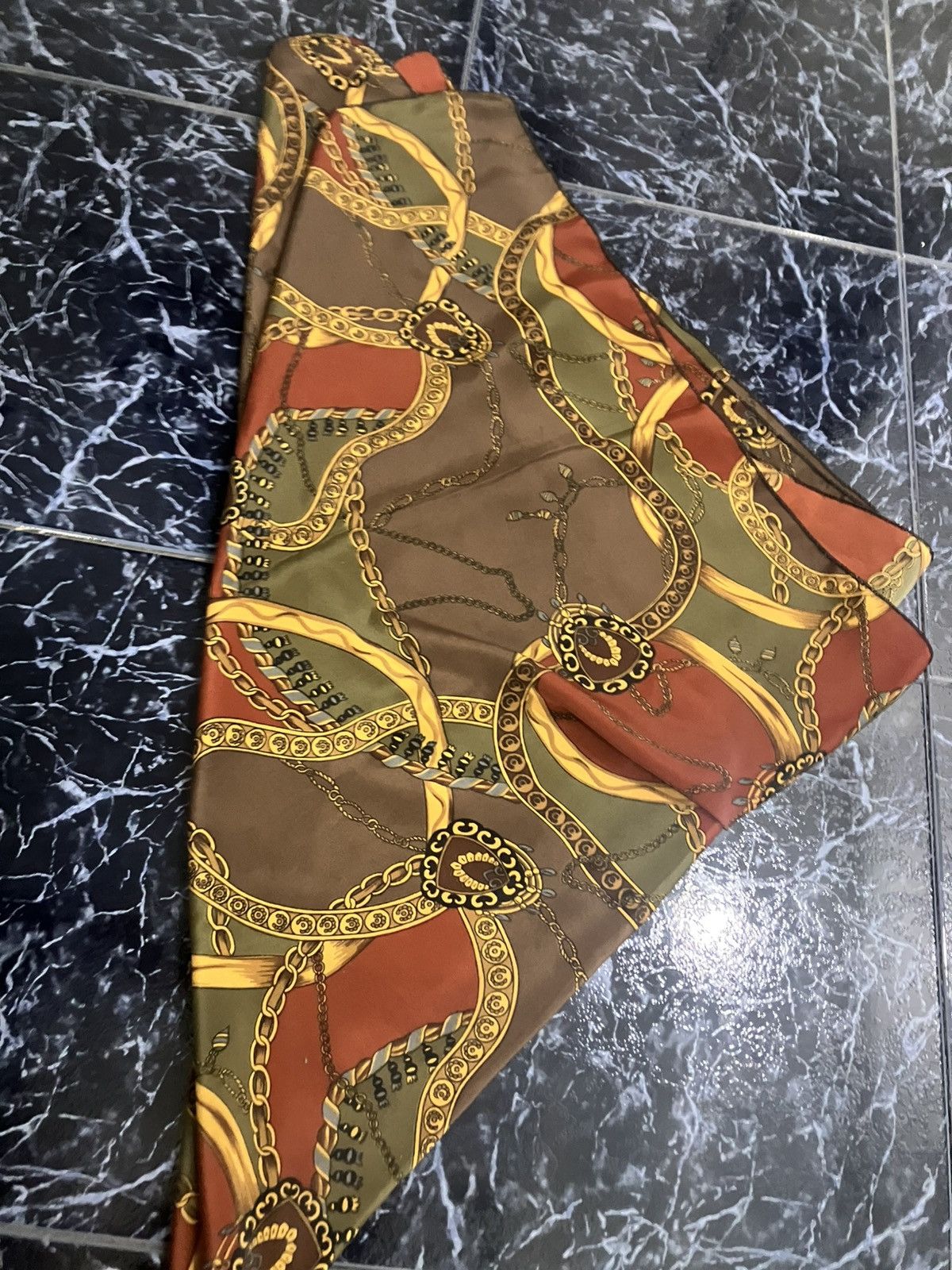 Hermes Hermes square silk bandanna neck wrap designer scarf shawl Size ONE SIZE - 4 Thumbnail