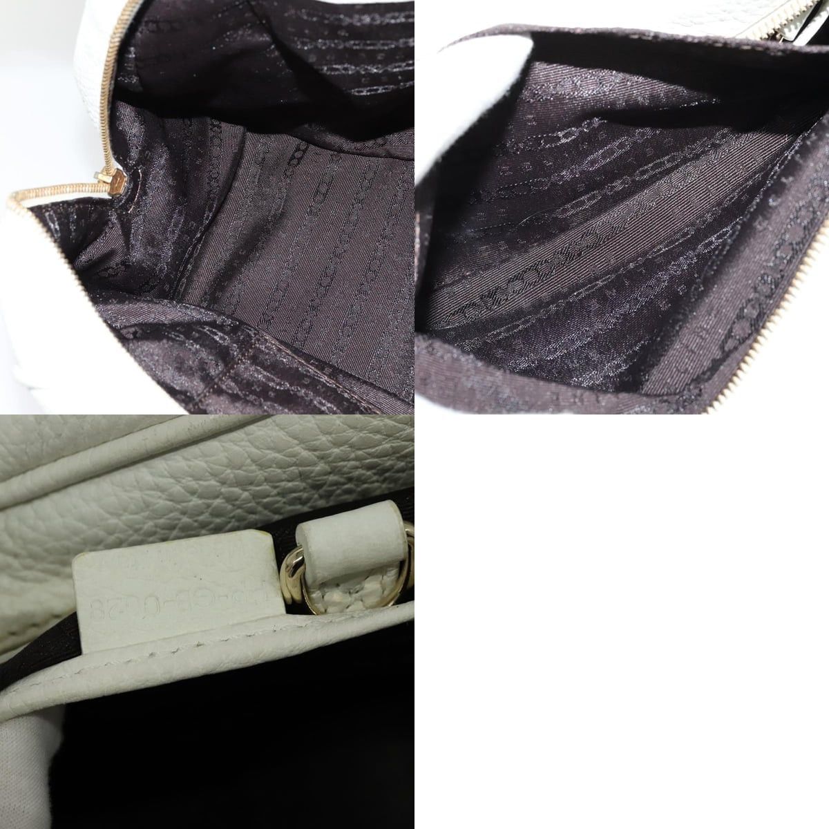 Celine CELINE Hand Bag Leather White Gold Size ONE SIZE - 12 Thumbnail