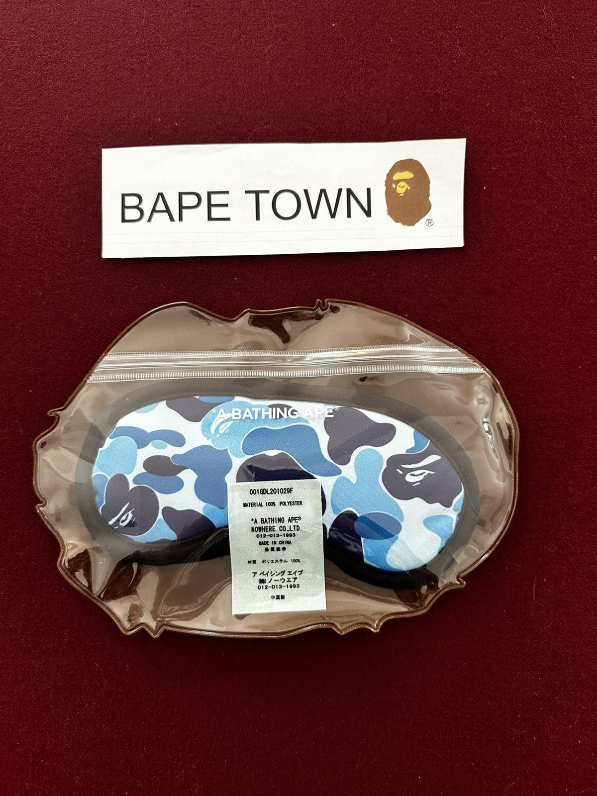 Bape ABC CAMO EYE MASK (BLUE) Size ONE SIZE - 3 Thumbnail