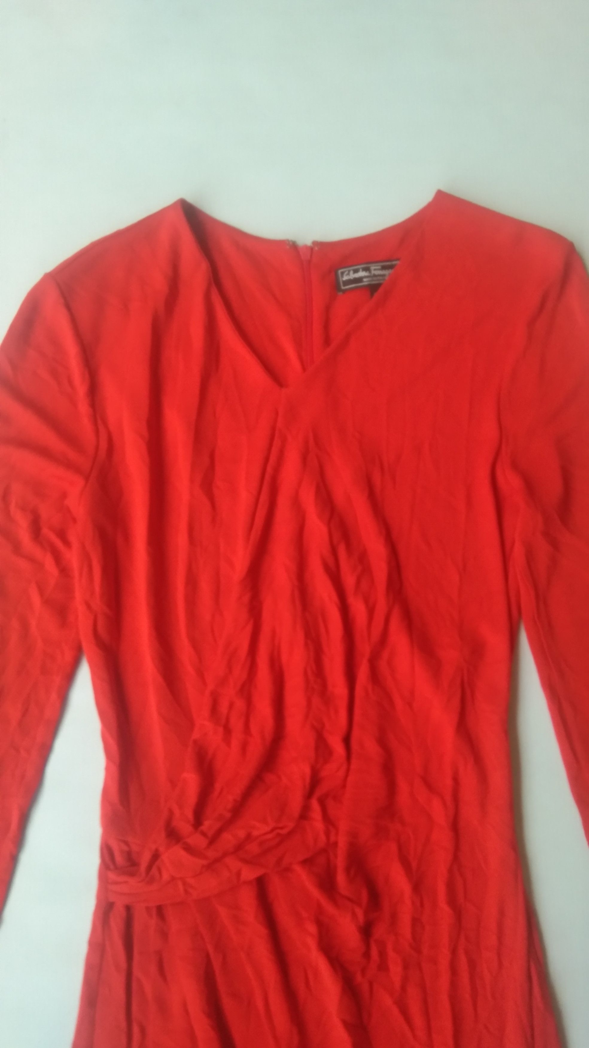 Salvatore Ferragamo Salvatore ferragamo red orange dress Size S / US 4 / IT 40 - 2 Thumbnail