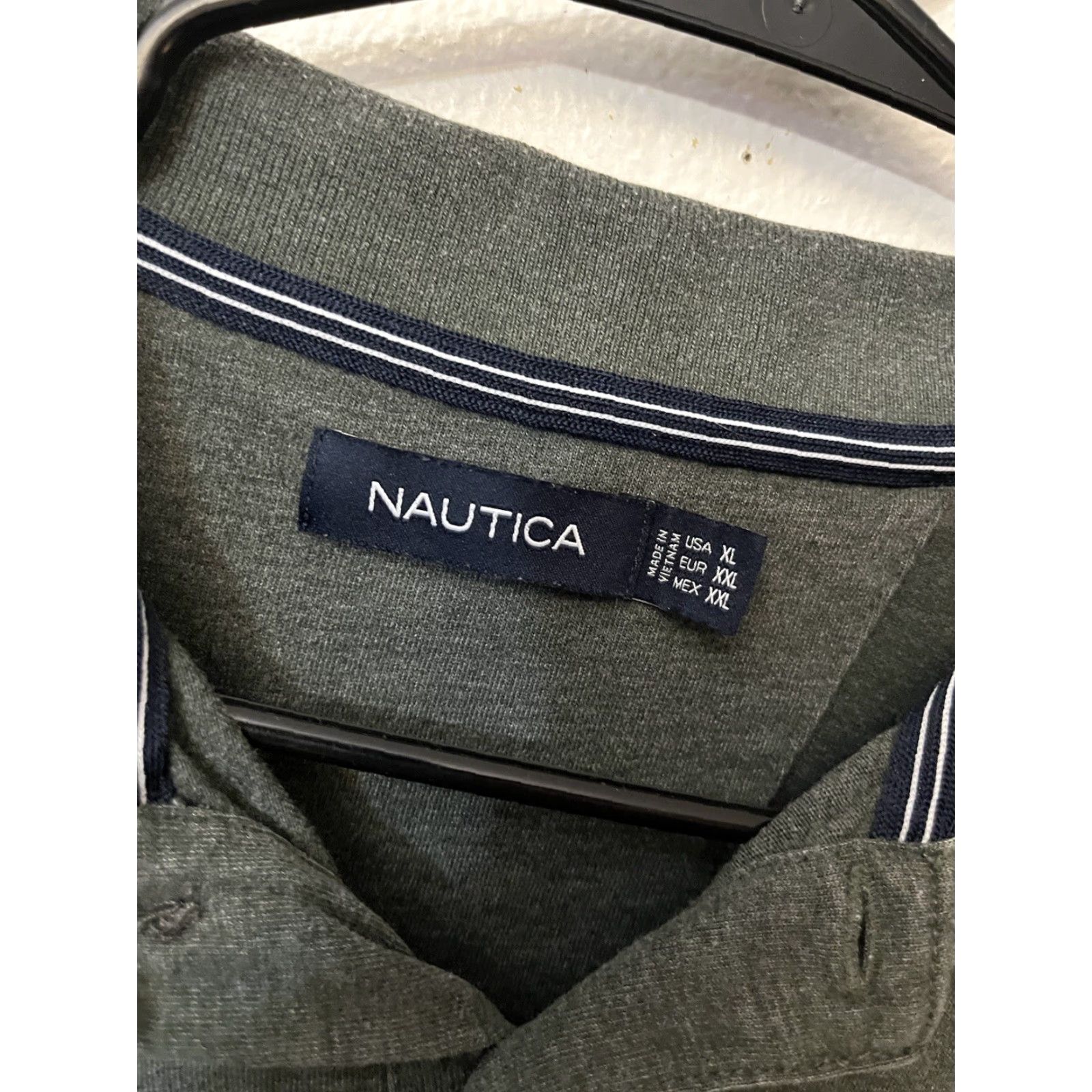 Nautica VINTAGE Nautica Polo Shirt Long Sleeve Men XL Green Grayish 100% Cotton Logo Golf Boating Classic Men Size US XL / EU 56 / 4 - 2 Thumbnail