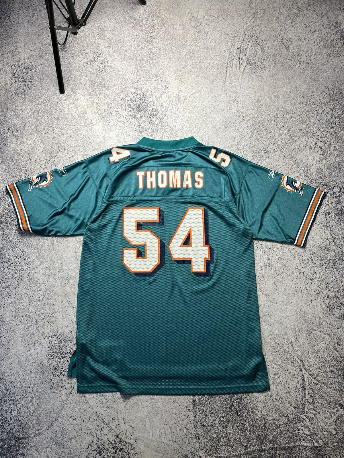 Reebok Vintage Miami Dolphins Jersey #54 Thomas NFL Football Reebok Size US L / EU 52-54 / 3 - 10 Thumbnail