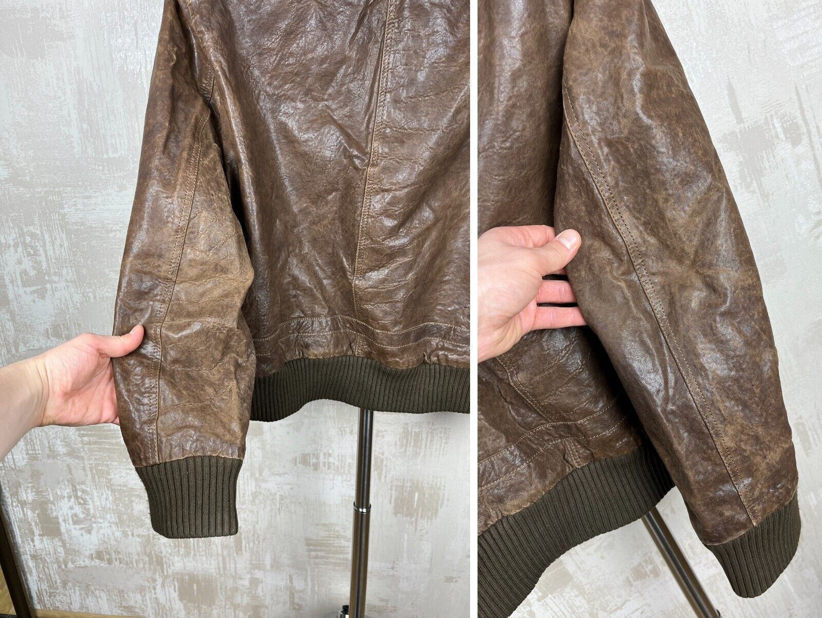 Hugo Boss Hugo Boss Orange Aviator Leather Bomber Jacket Distressed Size US M / EU 48-50 / 2 - 19 Thumbnail