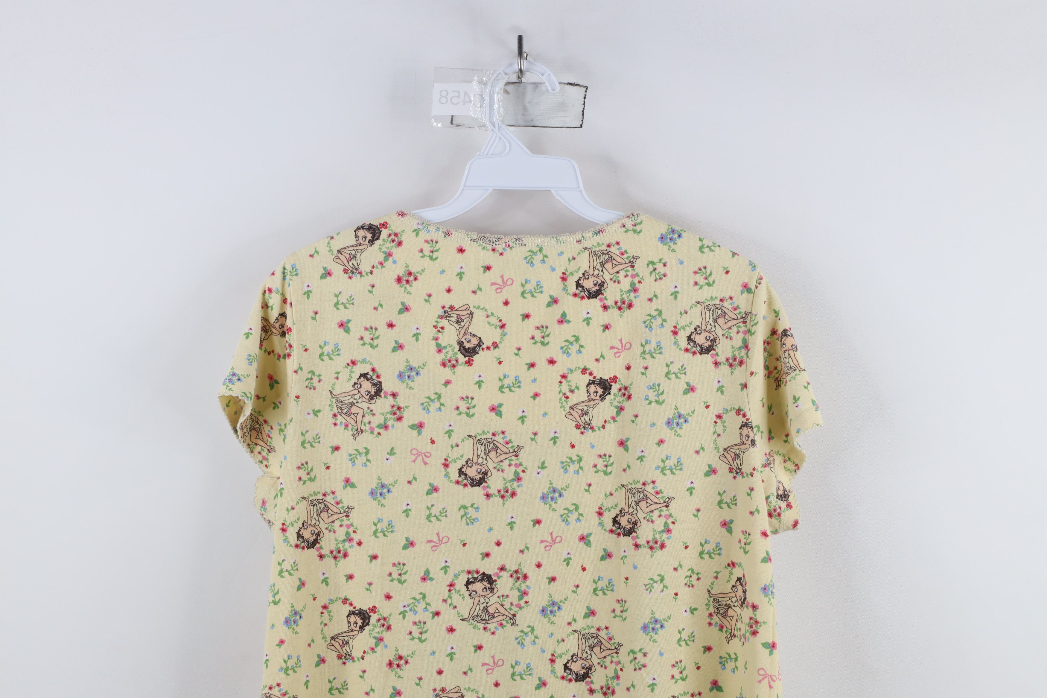 Vintage Vintage Y2K Betty Boop Over Print Flower Night Gown T-Shirt Size M / US 6-8 / IT 42-44 - 12 Thumbnail