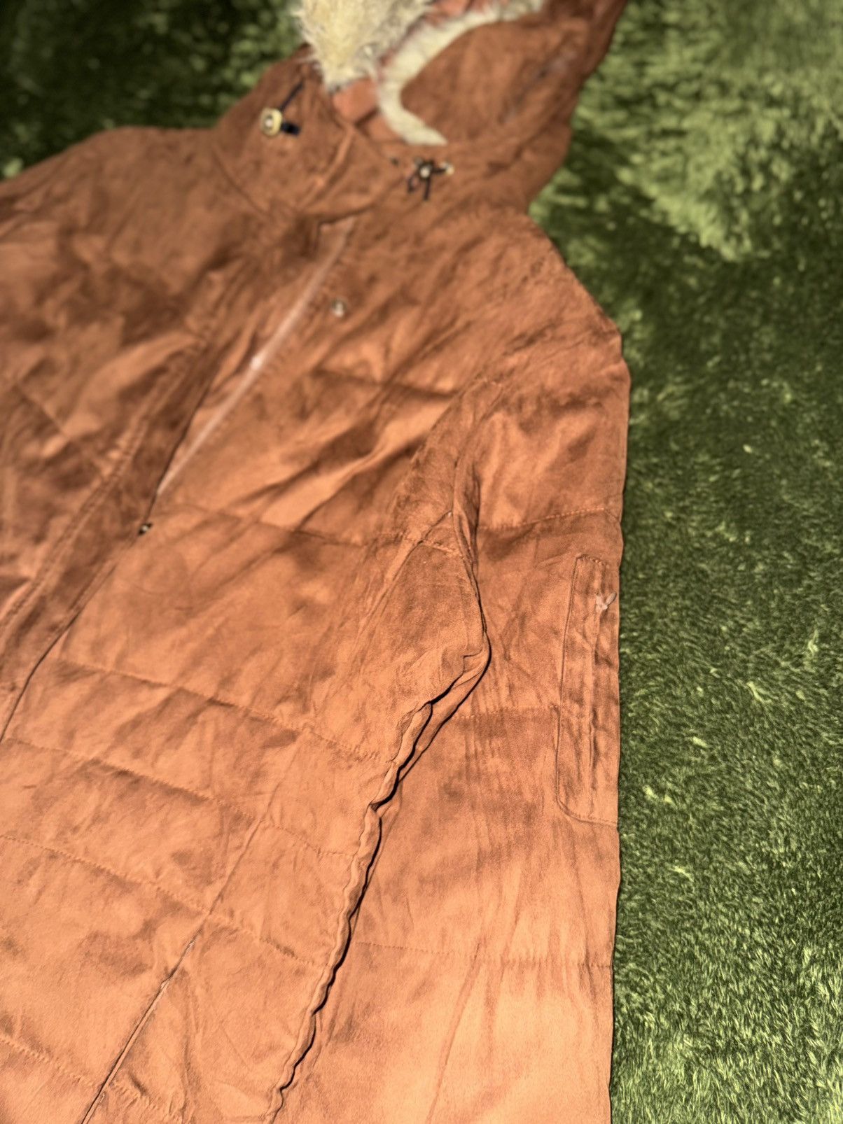 L.L. Bean [L] L.L.Bean Women’s Two-Way Fur Padded Coat Camel Size L / US 10 / IT 46 - 6 Thumbnail