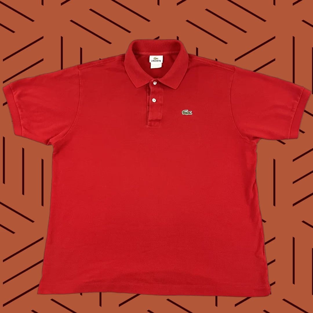 Lacoste Lacoste Polo Shirt Mens XL Size 7 Extra Large Preppy Short Sleeve Red 100% Cotton Logo Croc Classic Fit Golf Tennis Size US XL / EU 56 / 4 - 1 Thumbnail