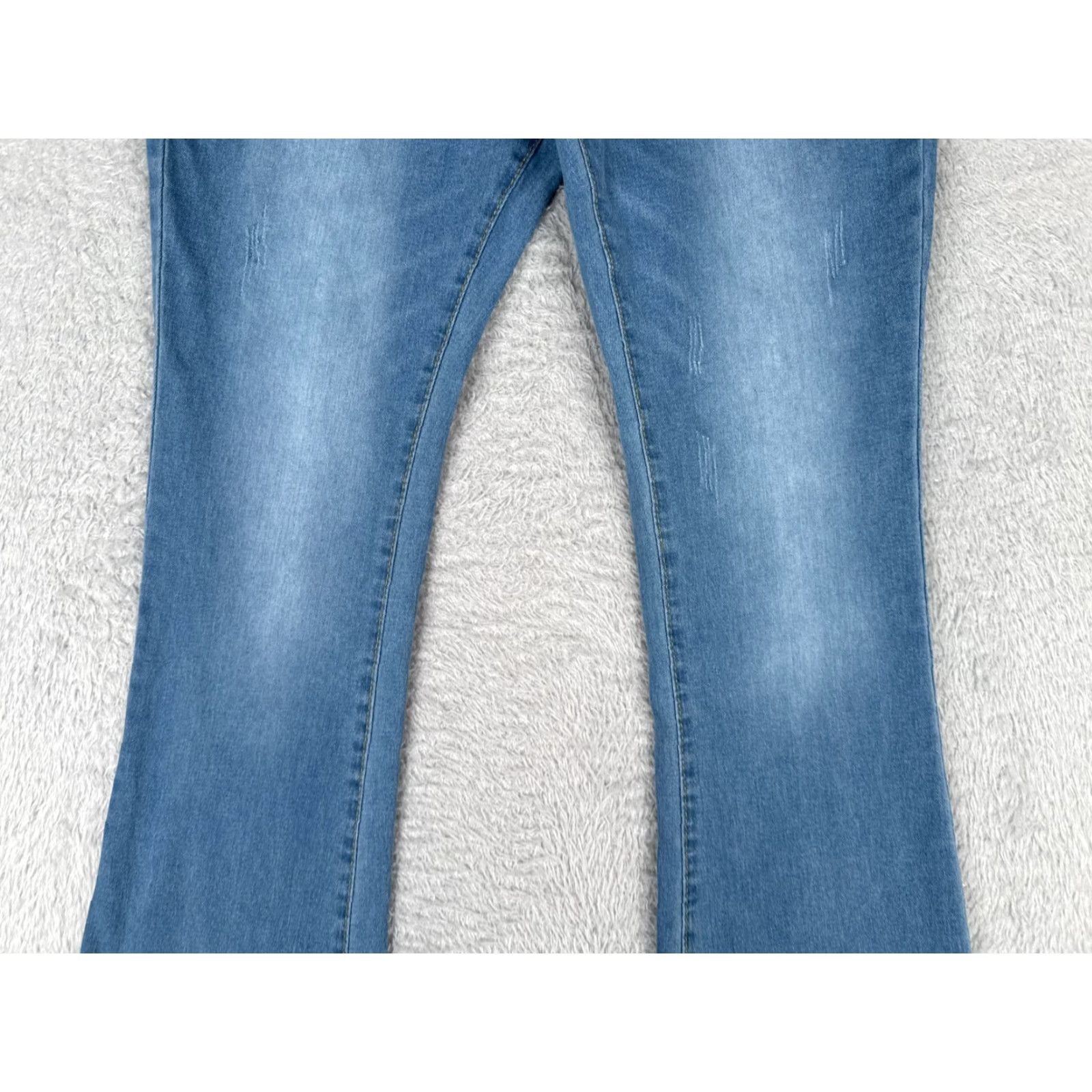 Vintage Jeans Women 30 Blue Denim Bootcut Flared Light Wash High Rise Cotton Blend 30x31 Size 30" / US 8 / IT 44 - 3 Thumbnail