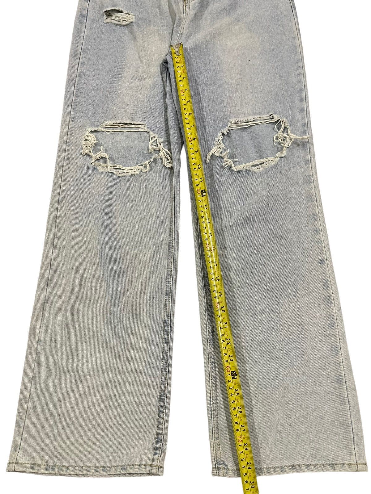 Hysteric Glamour Vintage Japanese Brand Blue Wash Distressed Baggy Jeans Size US 29 - 10 Thumbnail