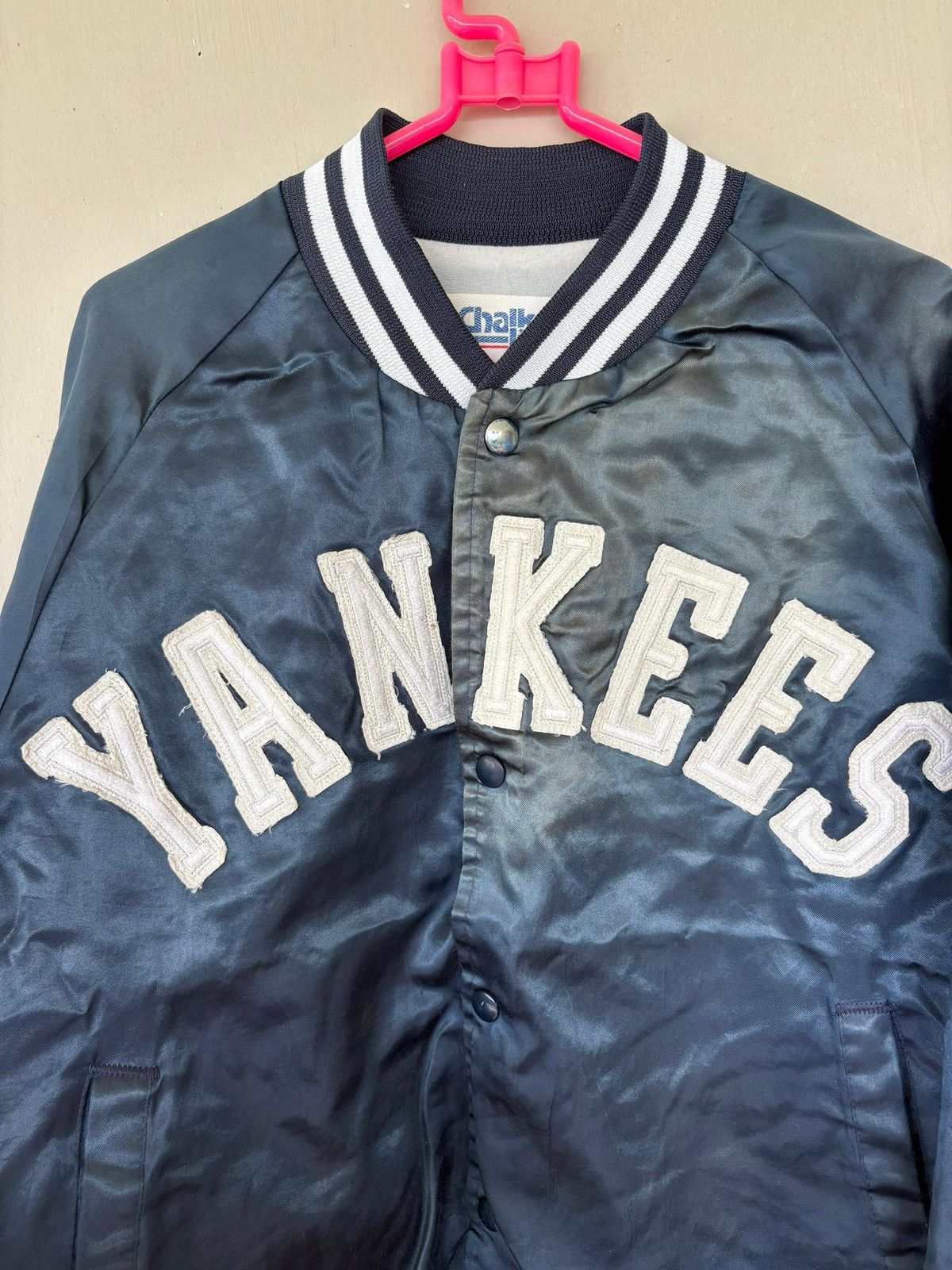 Chalk Line VTG 90's Chalk Line New York Yankess Bomba Jacket sun Faded Size US L / EU 52-54 / 3 - 11 Thumbnail
