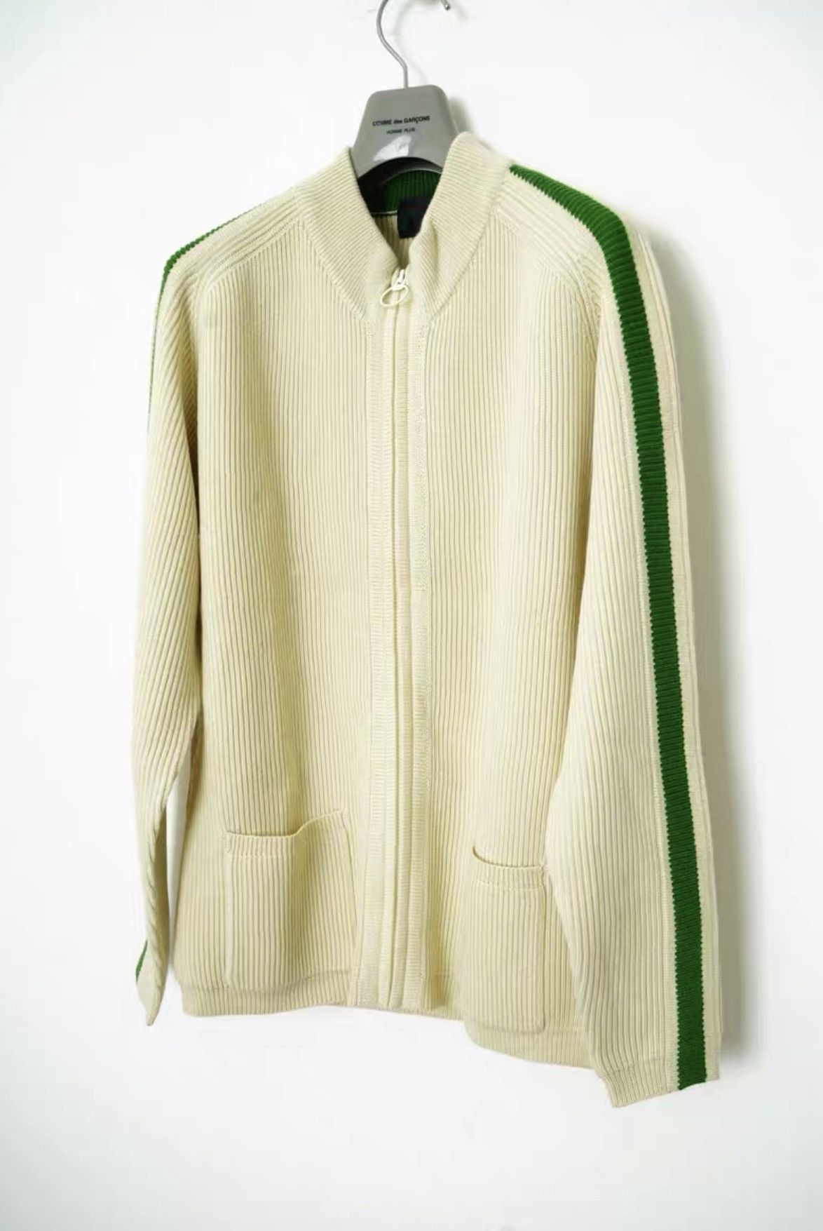 Yohji Yamamoto Yohji Yamamoto AAR Green & White Color Block Knit Sweater Size US M / EU 48-50 / 2 - 2 Thumbnail