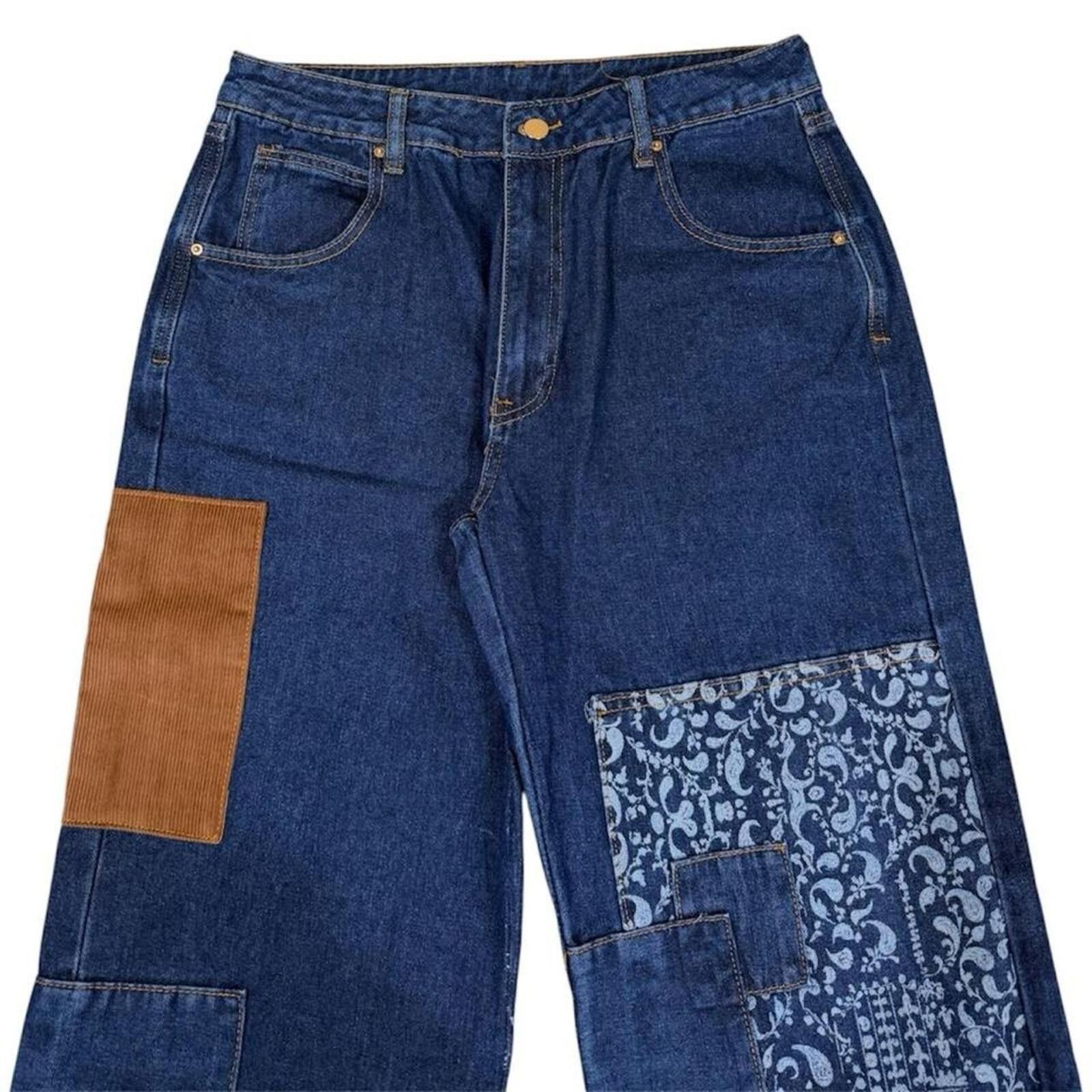 True Religion Baggy look unique printed and patch work denim jeans Size 30" / US 8 / IT 44 - 3 Thumbnail