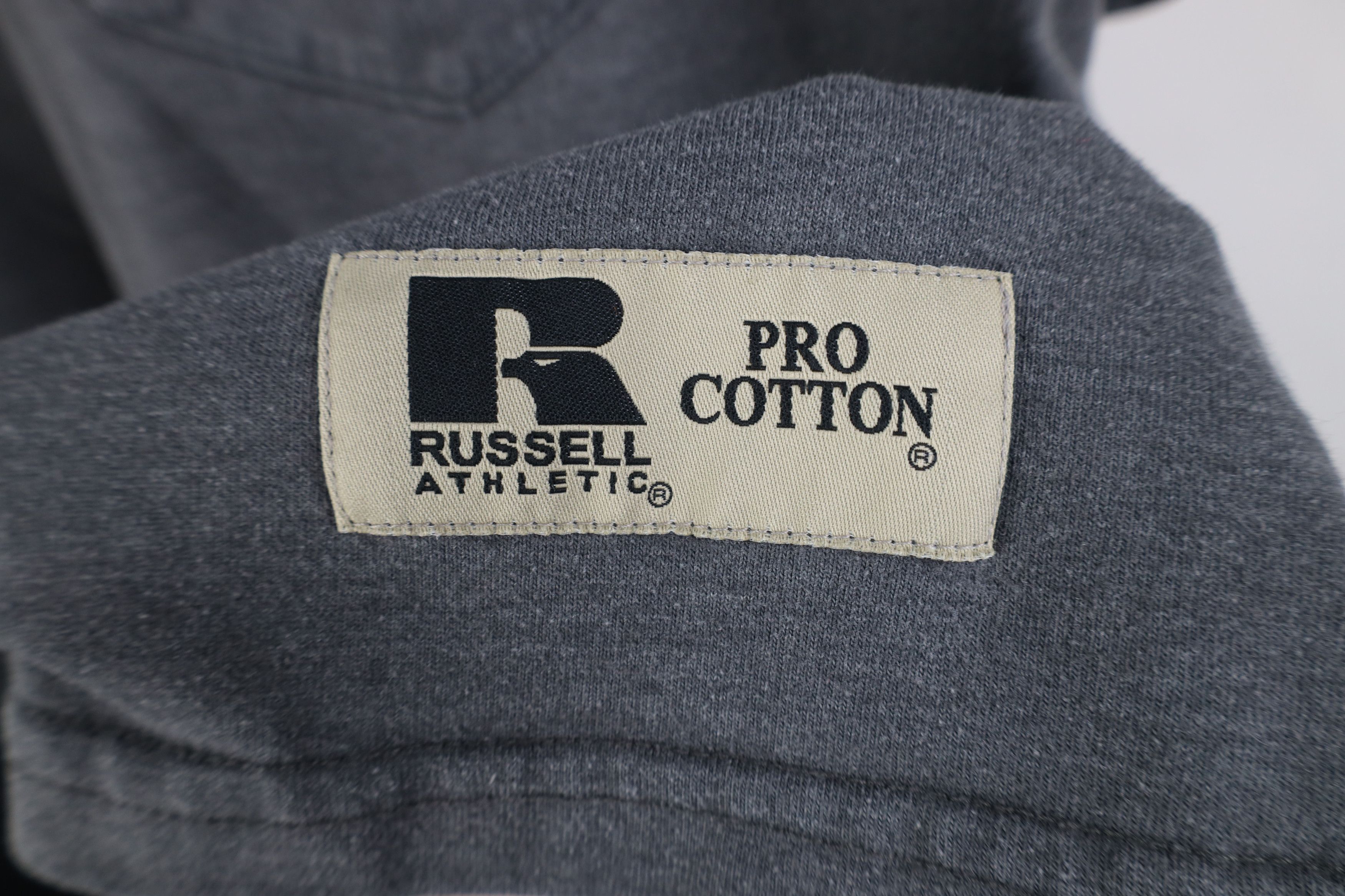 Russell Athletic Vintage 90s Y2K Russell Athletic Blank Pocket T-Shirt Gray Size US L / EU 52-54 / 3 - 4 Thumbnail