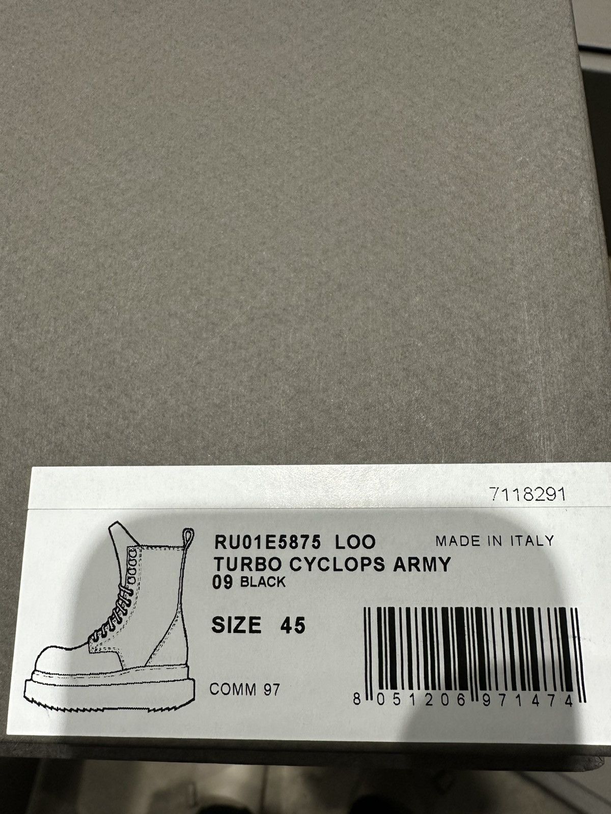 Rick Owens RICK OWENS - Turbo Cyclops Army Black Size US 12 / EU 45 - 7 Thumbnail