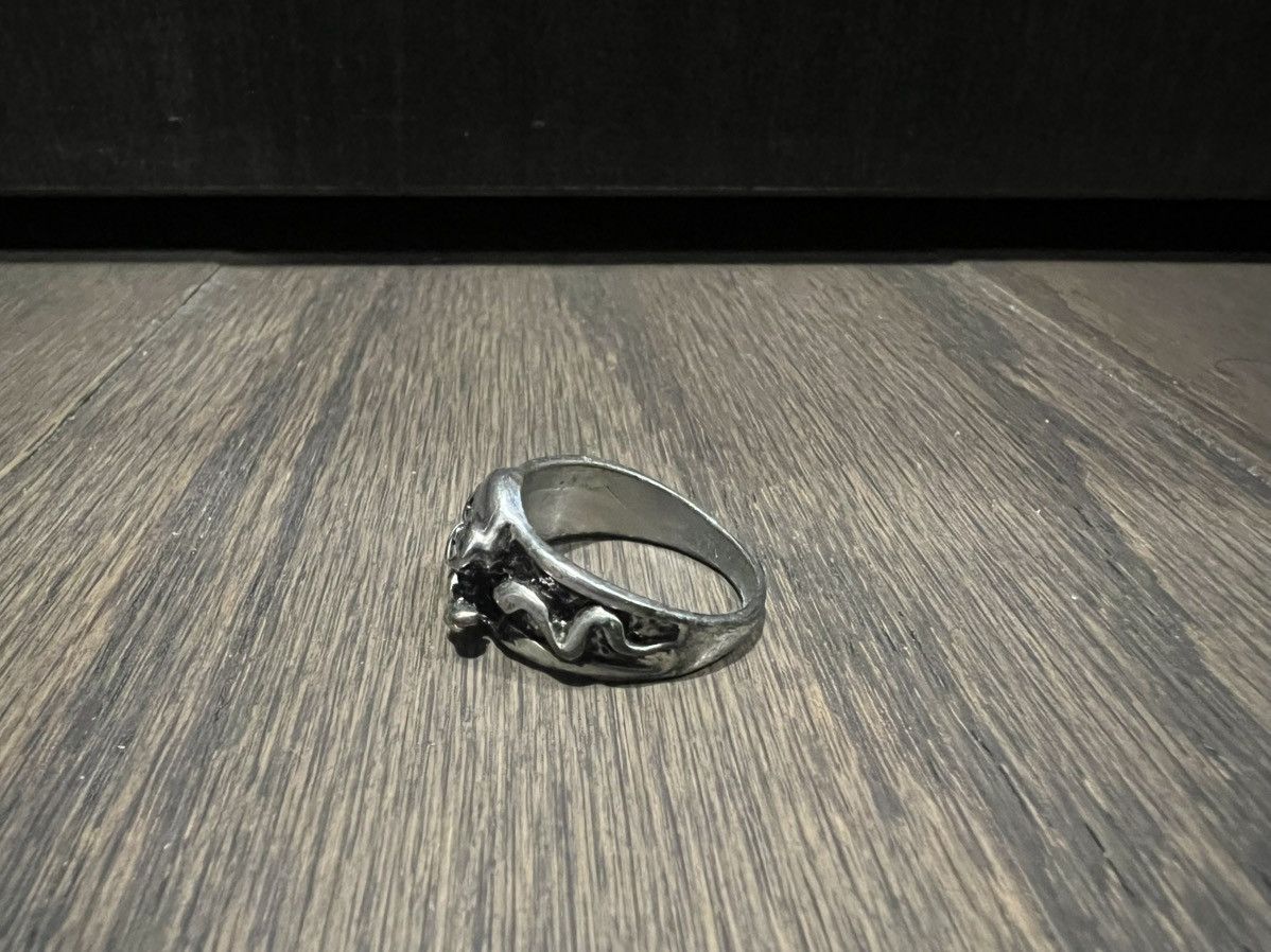 Other Unique Gothic Skull Snake Flower Alloy Metal Ring Size ONE SIZE - 3 Thumbnail
