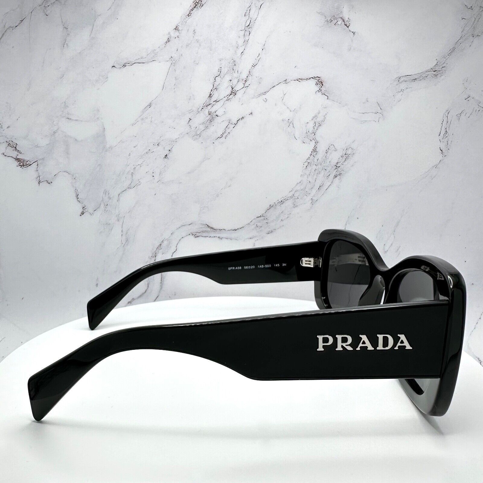 Prada New PRADA Sunglasses Black Oversized Square Letter Logo Size ONE SIZE - 4 Thumbnail