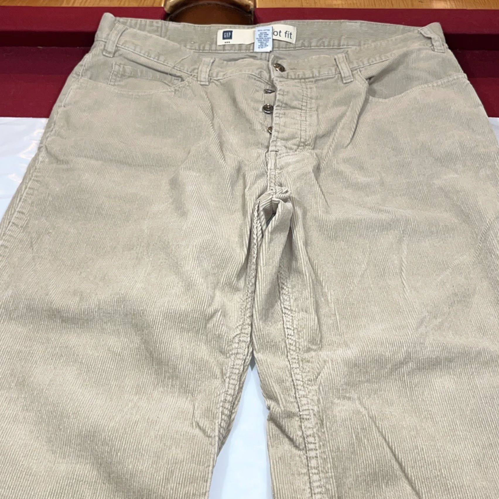 Gap GAP Boot Fit TAN Corduroy BUTTON FLY Pants Men’s SIZE 38/30 Cotton Y2K 2004 Vtg Size US 38 / EU 54 - 2 Thumbnail