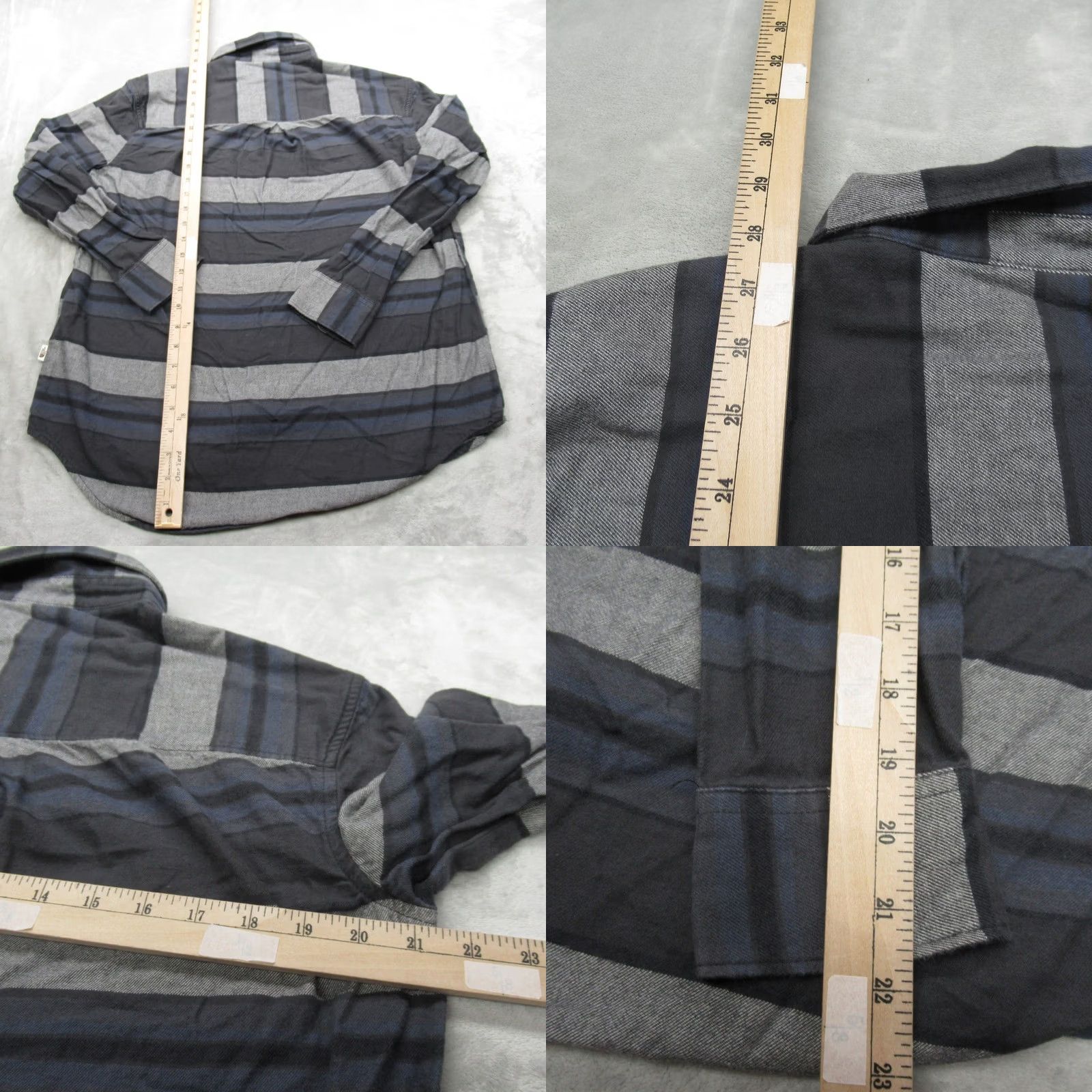 The North Face The North Face Shirt Womens Small Gray Blue Striped Berkeley Cotton Button Up Size S / US 4 / IT 40 - 8 Thumbnail