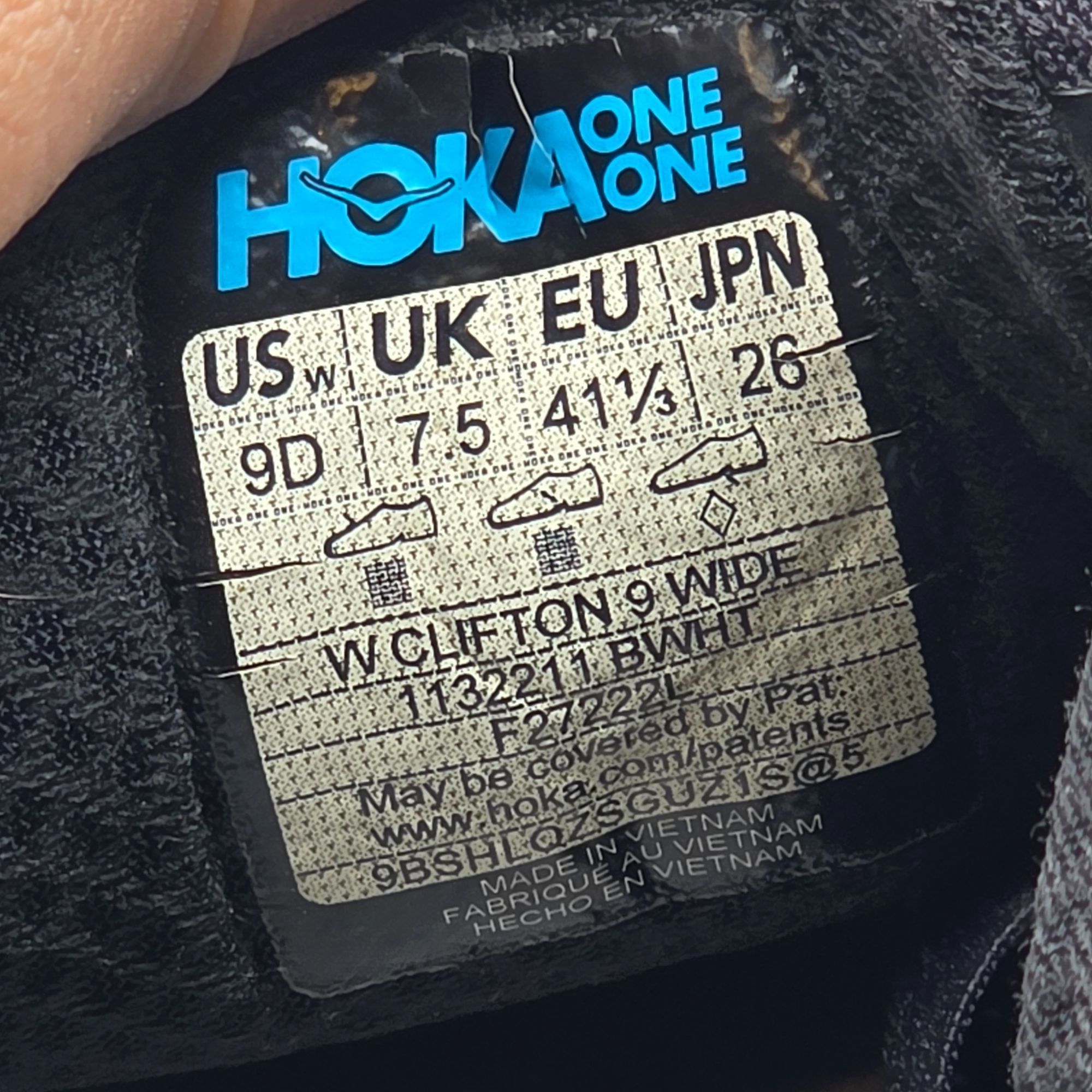 Hoka Hoka Clifton 9 Women Size 9 Wide Black Running Shoes Cushion Size US 9 / IT 39 - 5 Thumbnail