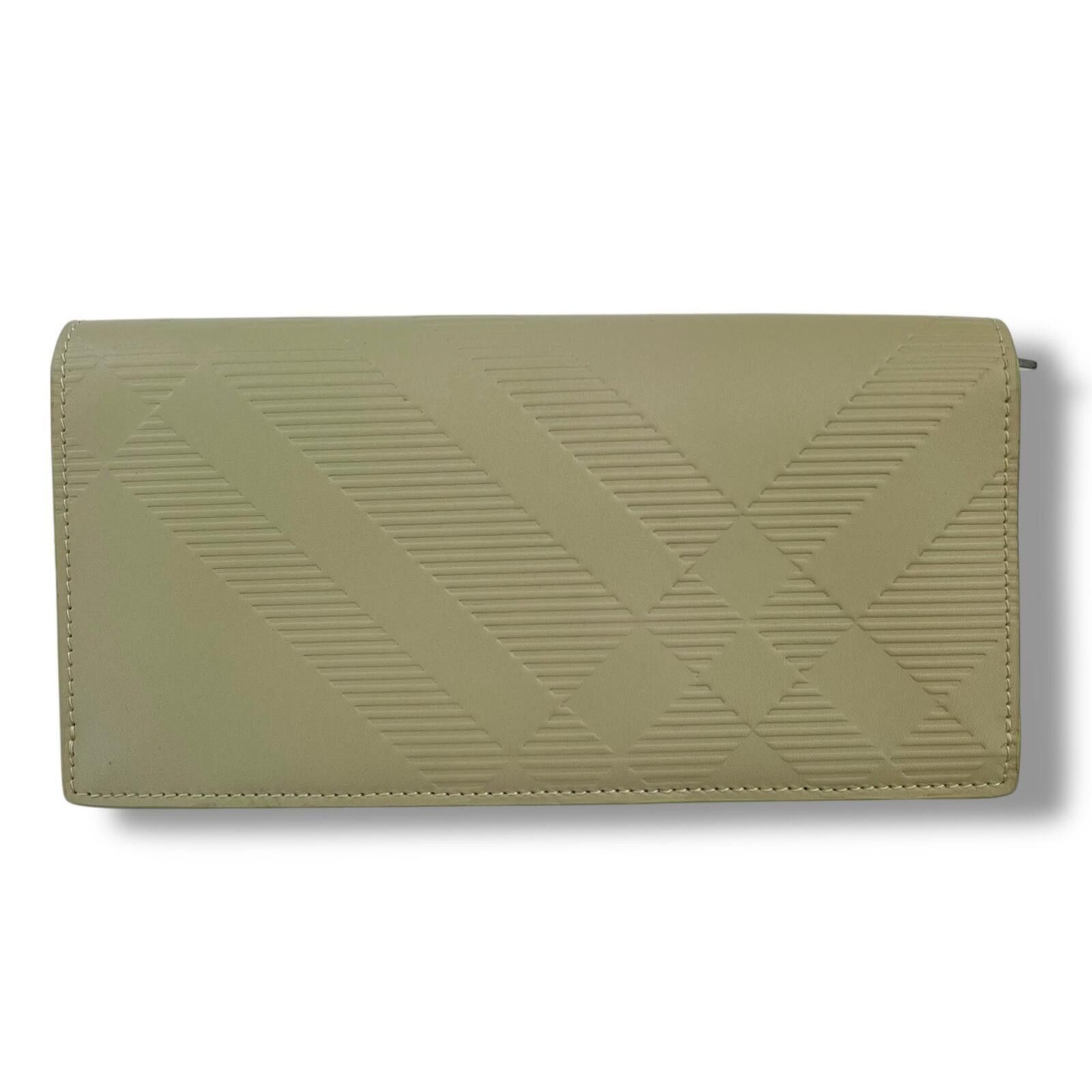 Burberry Burberry Embossed Check Continental Wallet Beige Size ONE SIZE - 1 Thumbnail