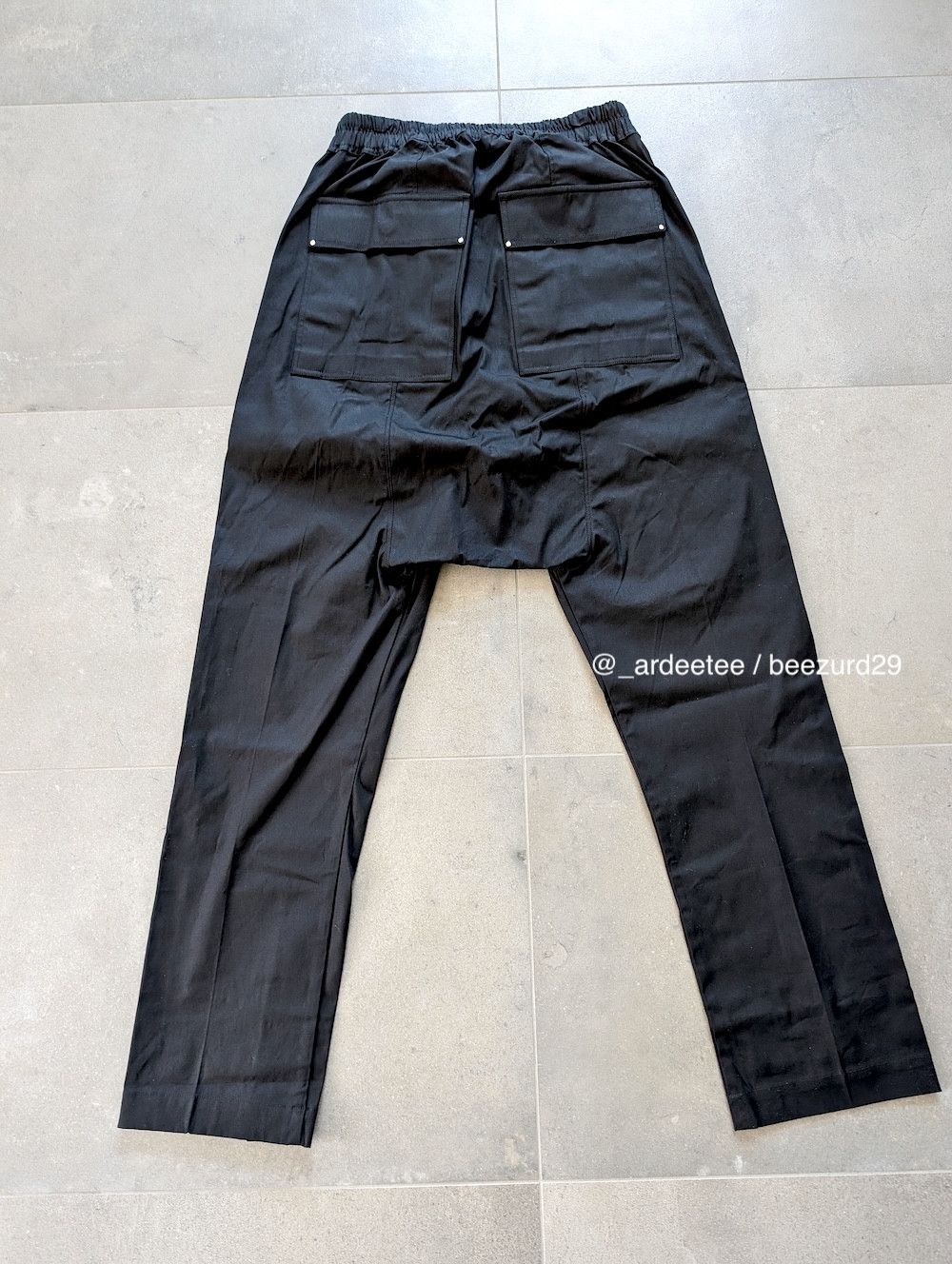 Rick Owens *NEW* DRAWSTRING DROP CROTCH PANTS FW22 STROBE Size US 32 / EU 48 - 3 Thumbnail