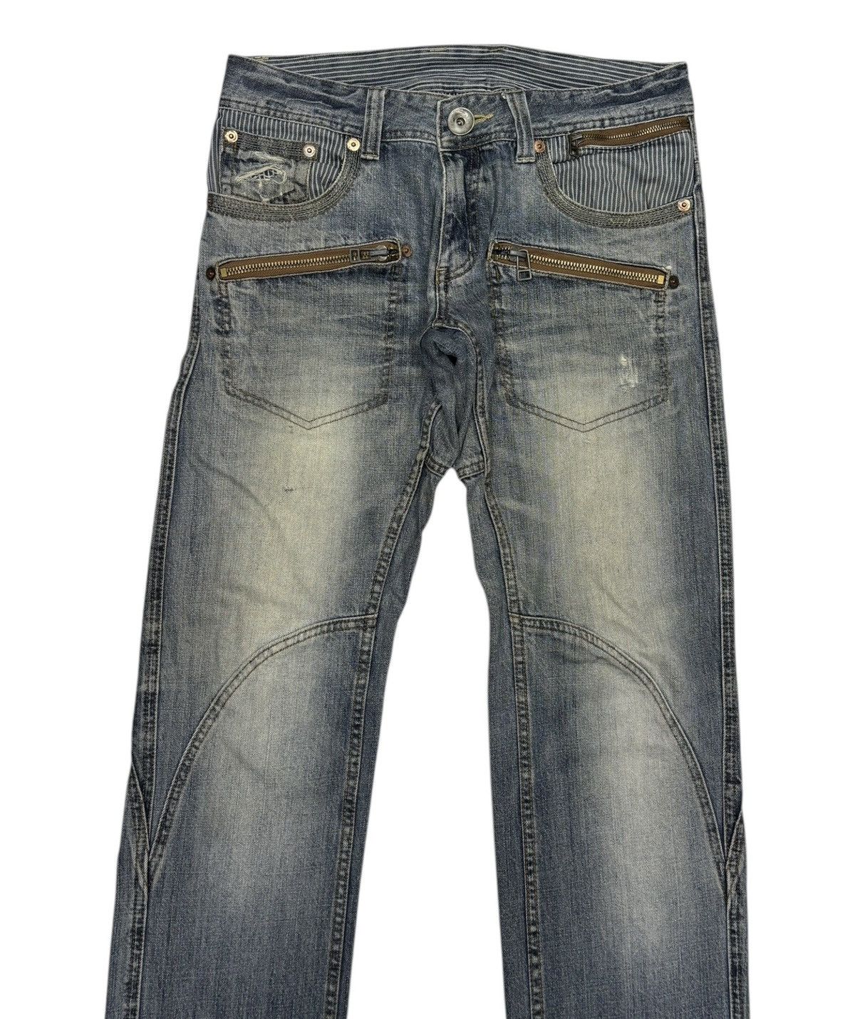 If Six Was Nine 🔥SOUL OF FREEDOM ZIPPER BIKER DENIM JEANS Size US 33 - 5 Thumbnail