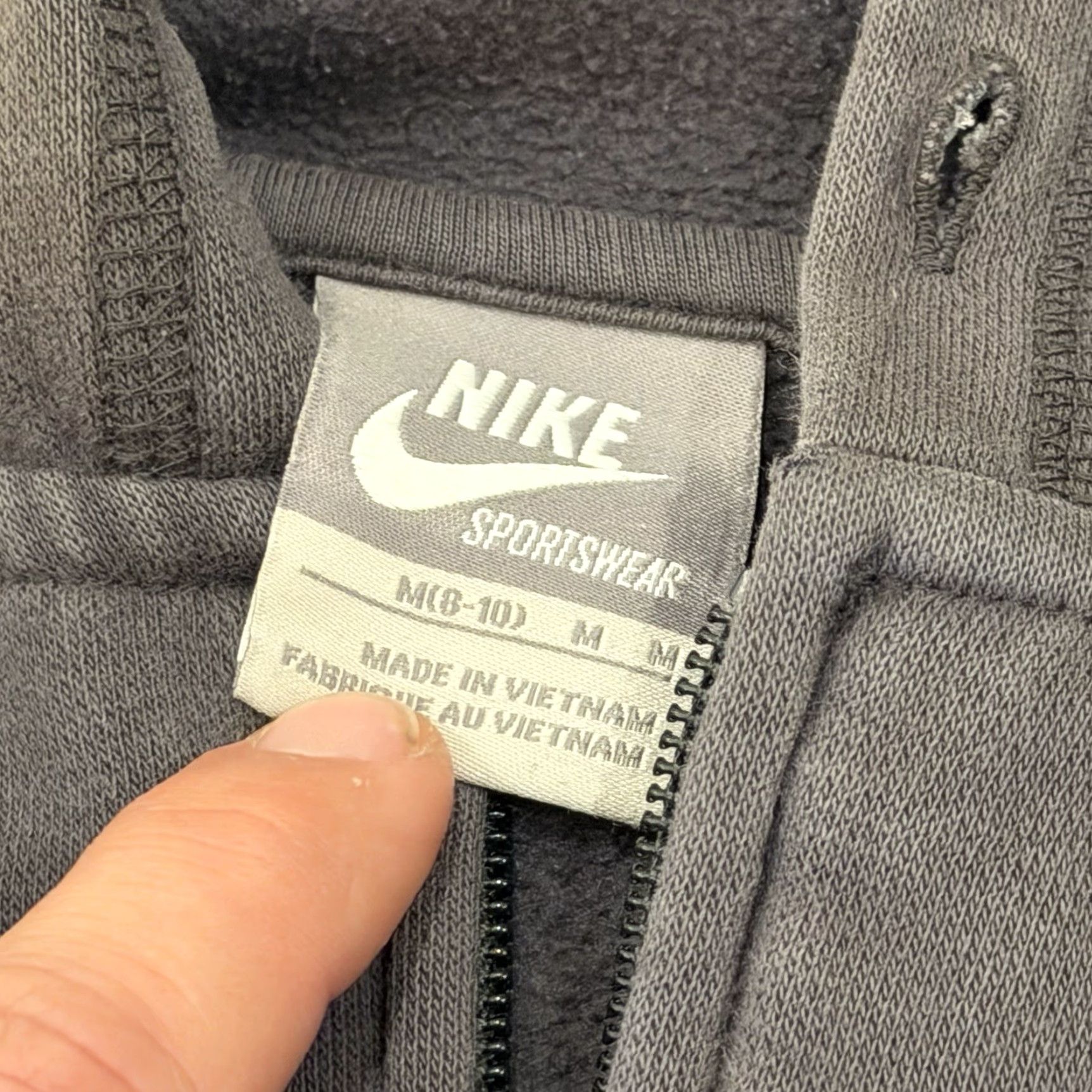 Nike VINTAGE Nike Sportswear Y2K Gray Hoodie Full Zip Up Womens Medium Size M / US 6-8 / IT 42-44 - 4 Thumbnail
