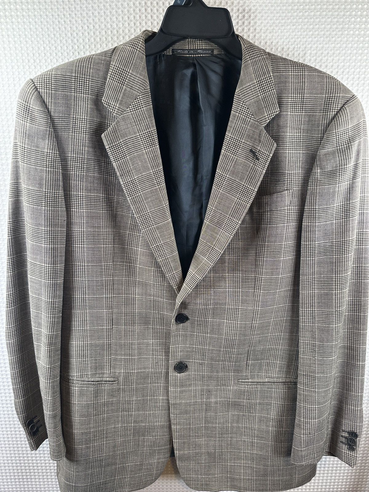 Armani MANI by Armani Gray Plaid Blazer 100% Virgin Wool I Size 44R - 2 Thumbnail