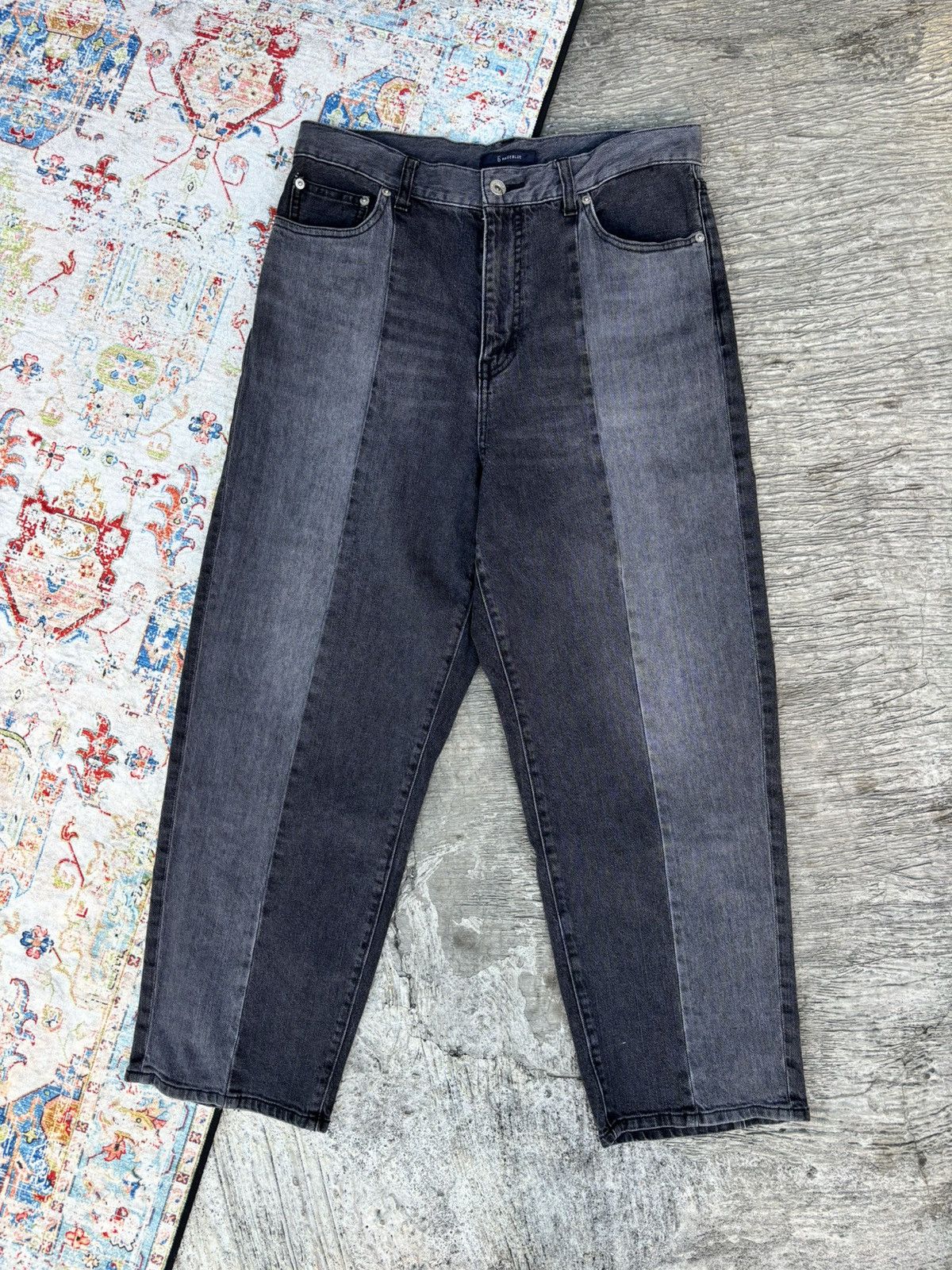 If Six Was Nine × Japanese Brand × RAGEBLUE Color block twotone Rageblue jeans Size US 32 / EU 48 - 1 Thumbnail
