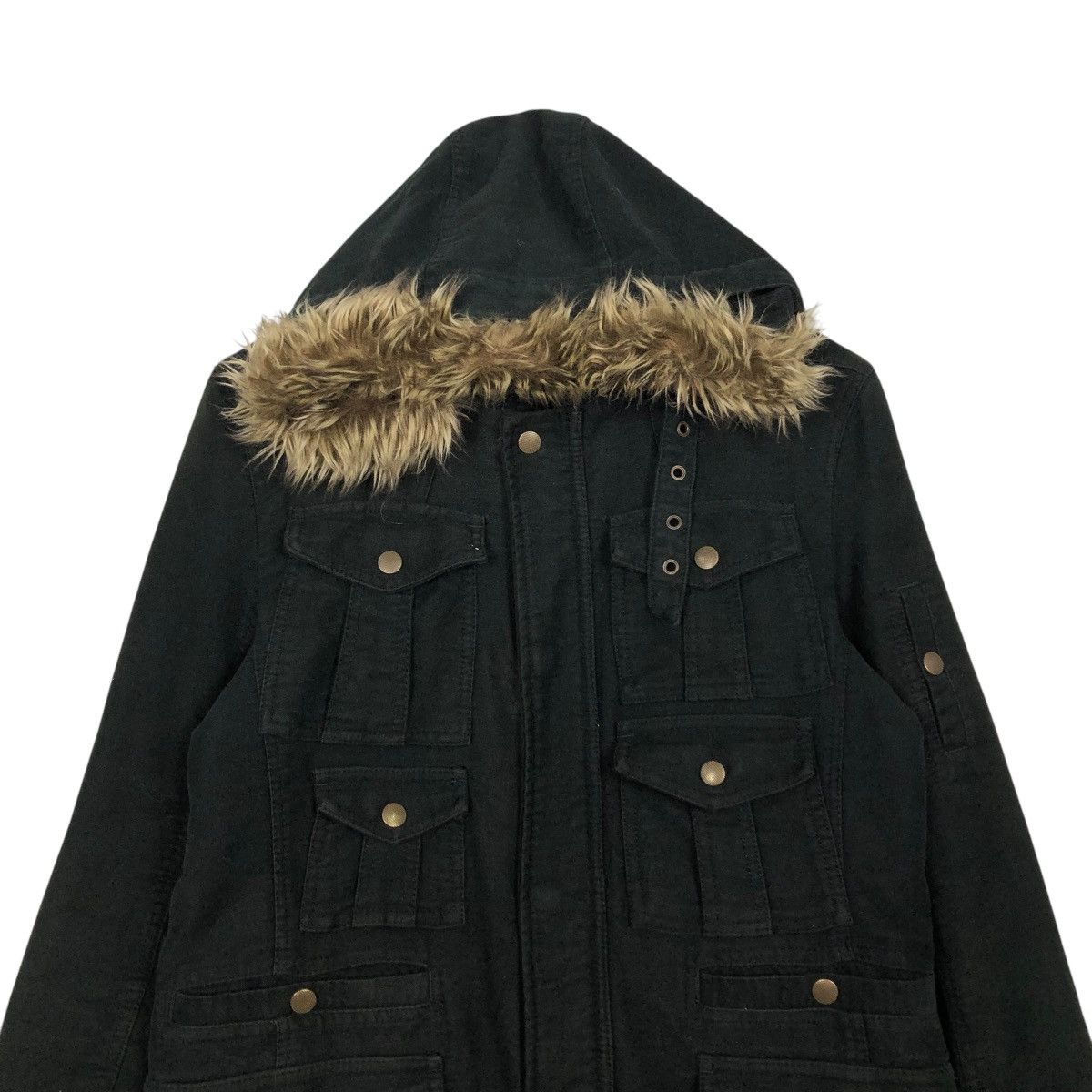 Issey Miyake 🔥VINTAGE BIKER JACKET HIDEAWAYS NICOLE MINK FUR HOODIE Size US M / EU 48-50 / 2 - 5 Thumbnail