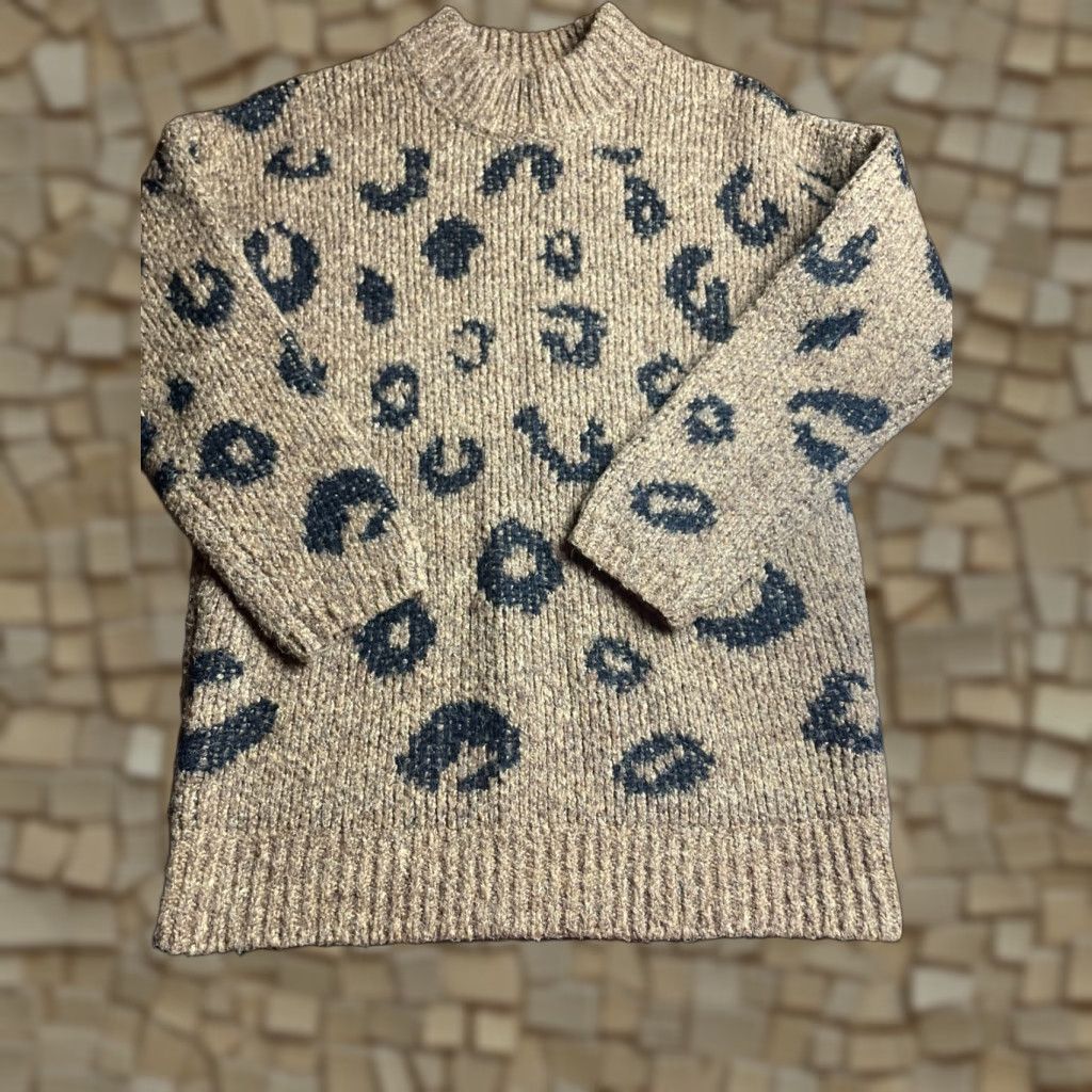 Vintage Universal Thread Sweater Women's Size Medium Brown Black Cheetah print Size M / US 6-8 / IT 42-44 - 1 Thumbnail