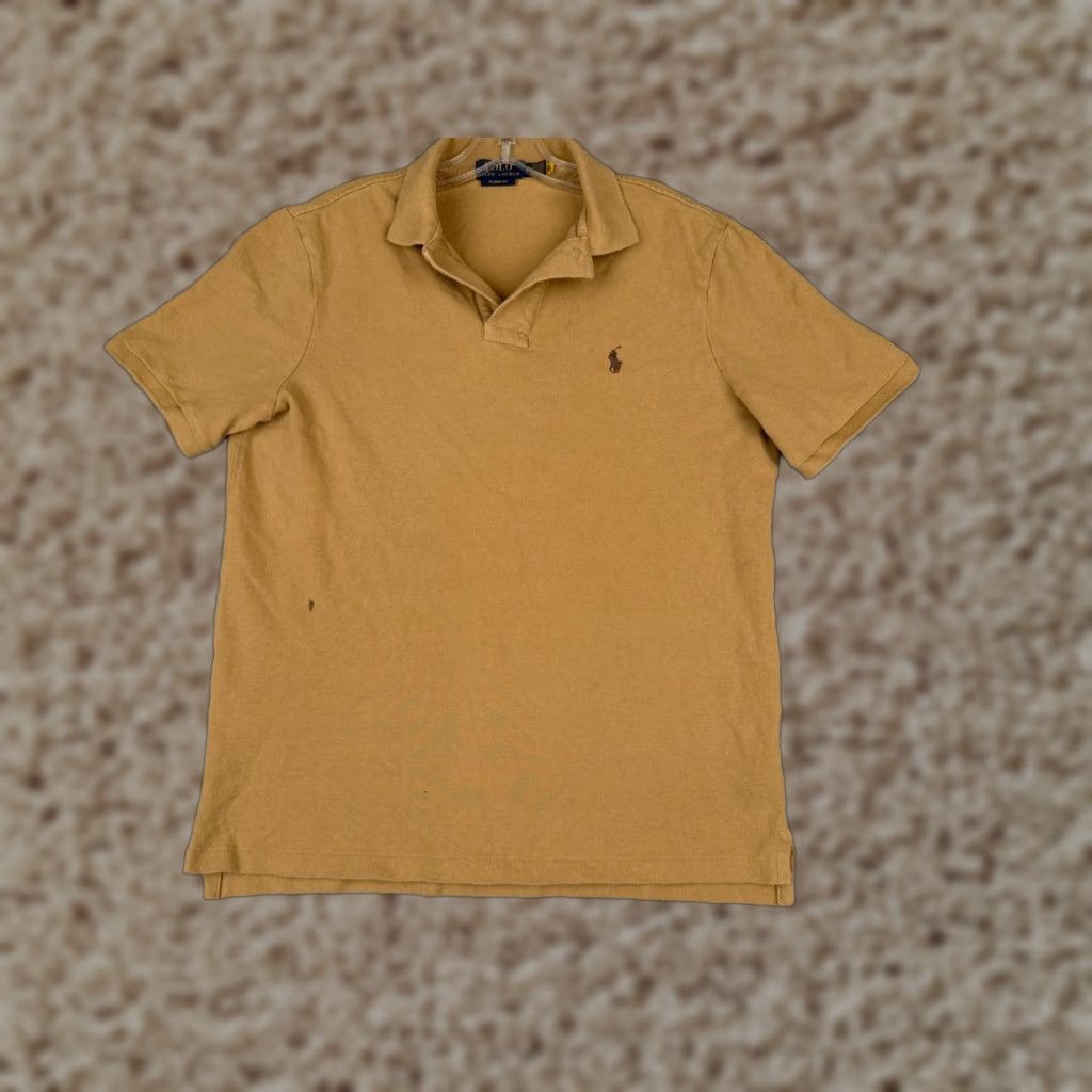 Ralph Lauren Polo Ralph Lauren Polo Shirt Men Medium Beige Classic Fit Cotton Jersey READ Size US M / EU 48-50 / 2 - 1 Thumbnail