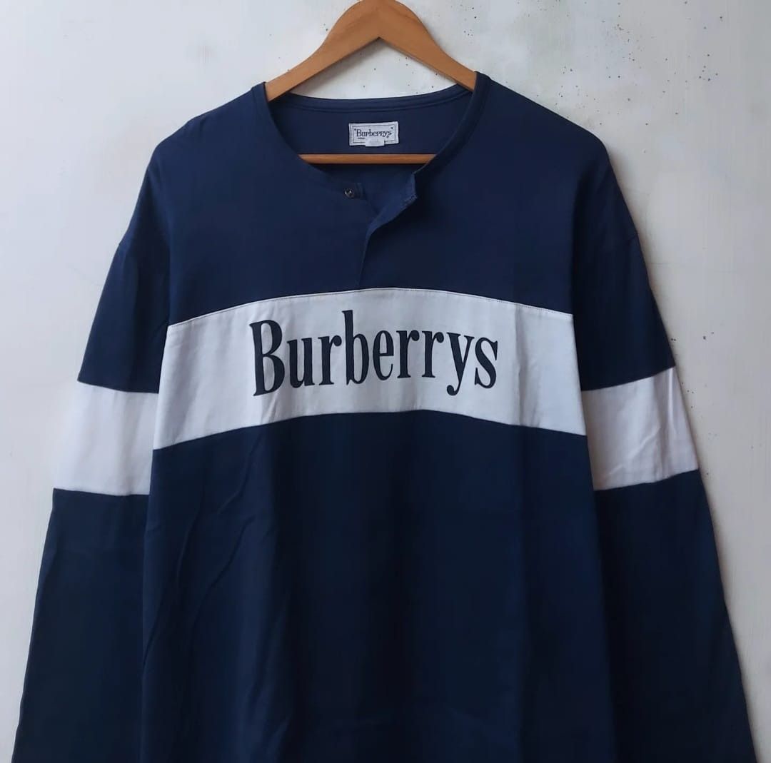 Burberry × Burberry Prorsum × Vintage VTG BURBERRY HALF BUTTON LONG SLEEVE Size US L / EU 52-54 / 3 - 3 Thumbnail