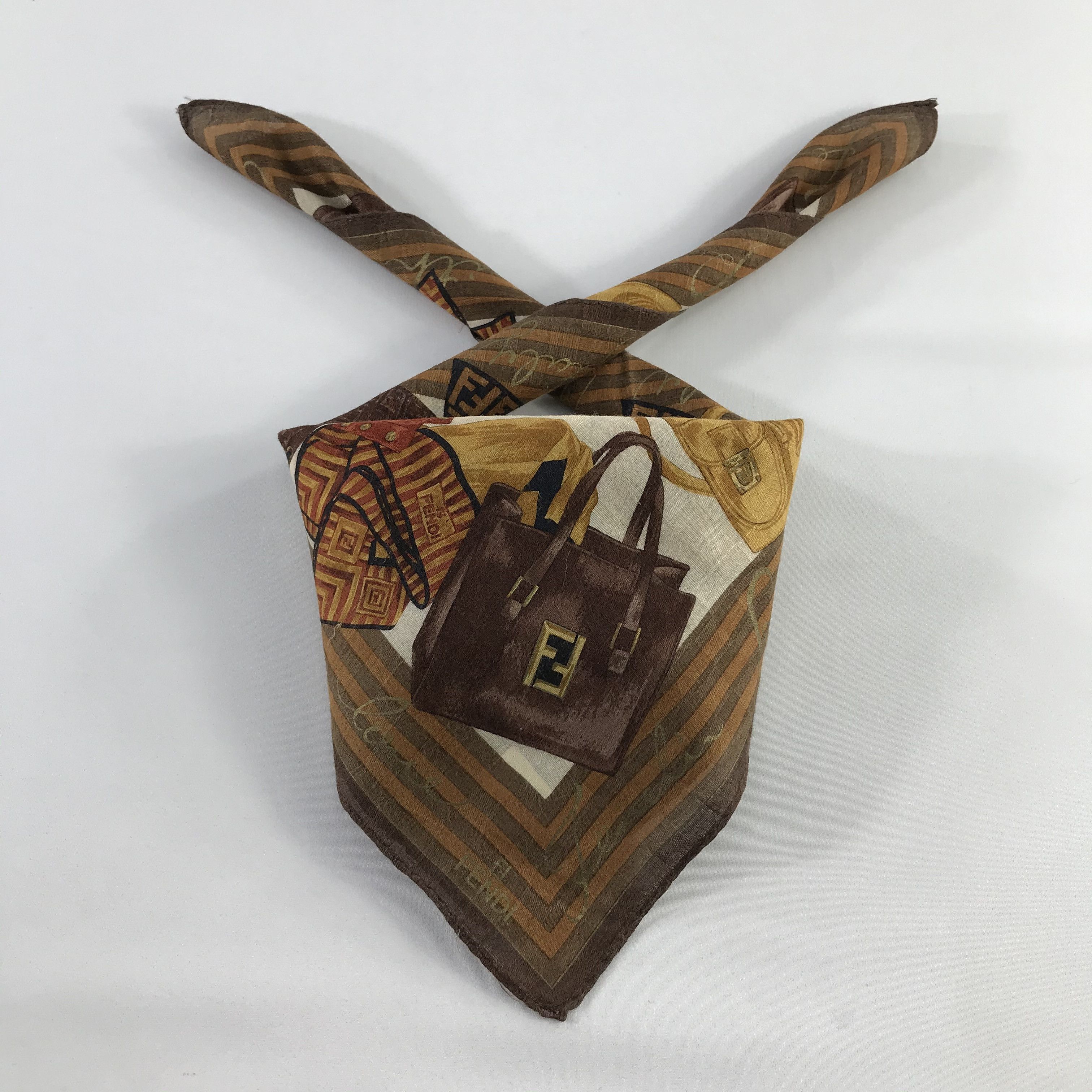 Vintage Vintage Fendi Bandana / Handkerchief / Neckerchief - S785 Size ONE SIZE - 3 Thumbnail