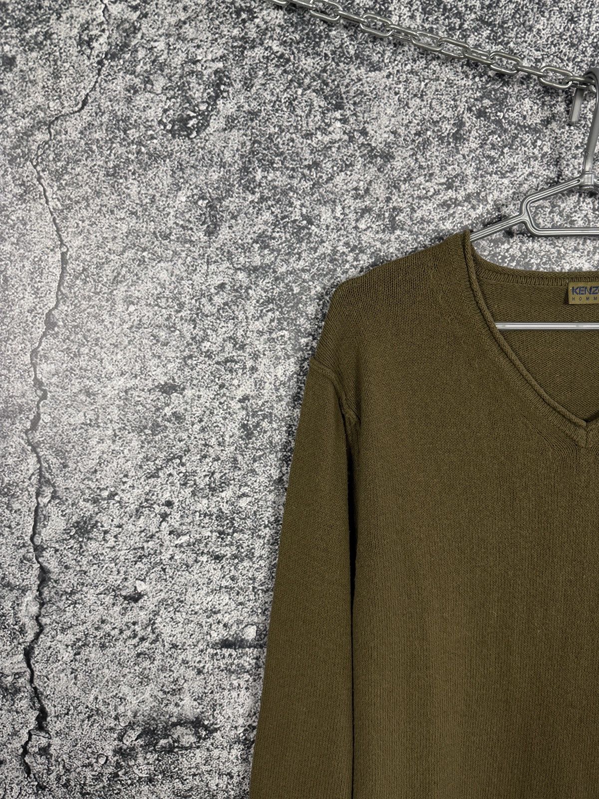 Kenzo Kenzo Homme V-Neck Cotton Sweater Pullover Exposed Seams XL Size US XL / EU 56 / 4 - 3 Thumbnail