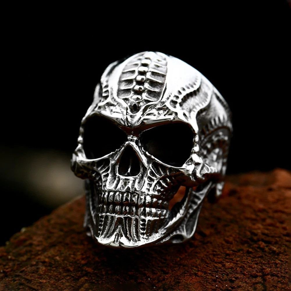 Vintage New Alien Skull Ring Size ONE SIZE - 4 Thumbnail
