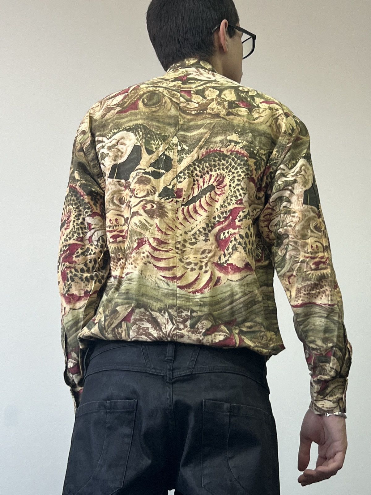 Kenzo × Vintage Crazy overprinted Dragon Yohji Yamamoto style Shirt Kenzo Size US L / EU 52-54 / 3 - 2 Thumbnail