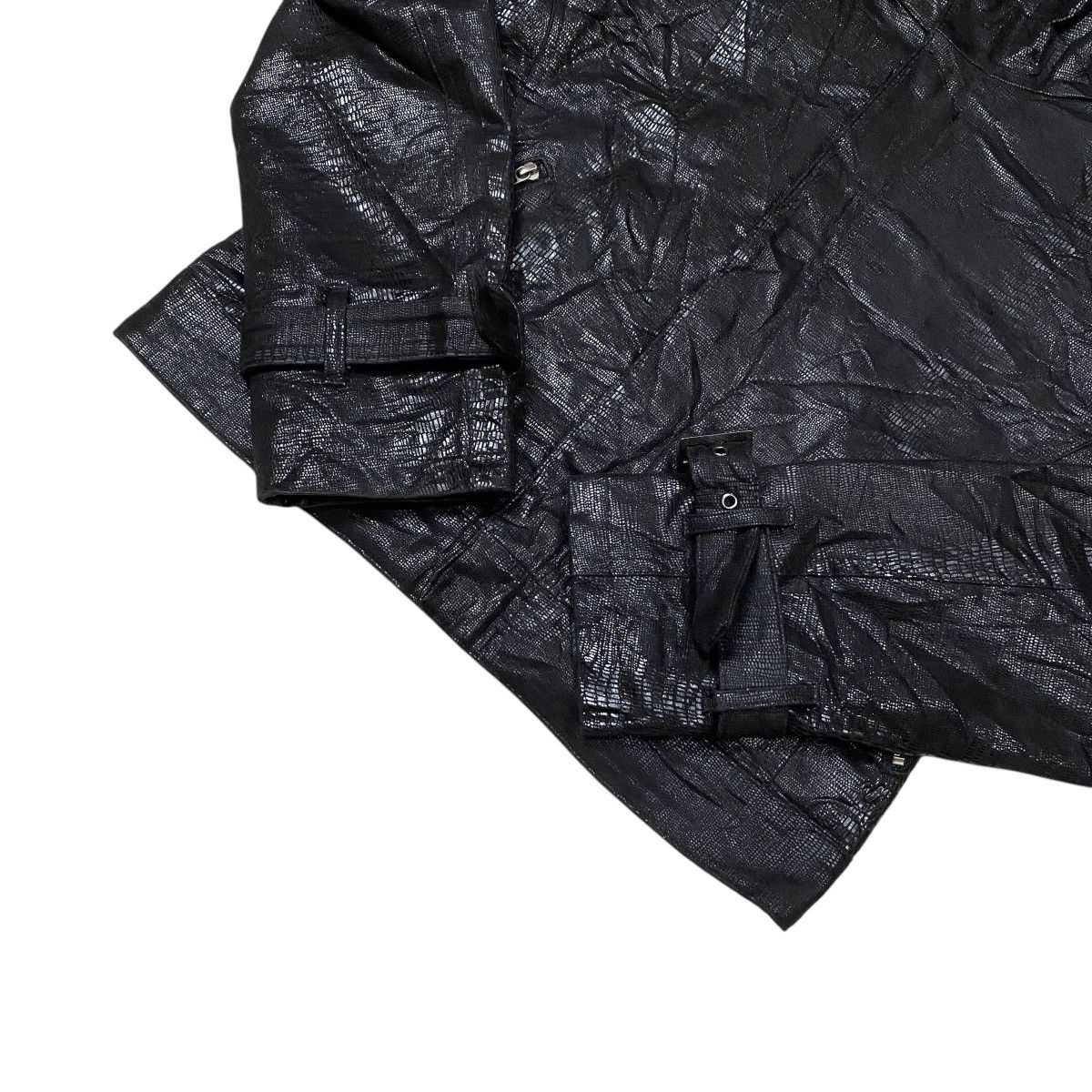 Black Peace Now For Men (B.P.N) Snakeskin Leather Jacket