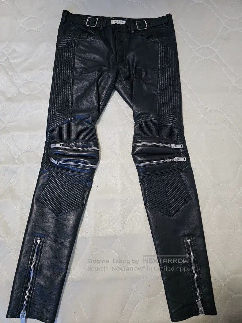 Saint Laurent Paris Saint Laurent Paris Black Warrior Multi-Zip Motorcycle Lea Size US 40 / EU 56 - 1 Thumbnail