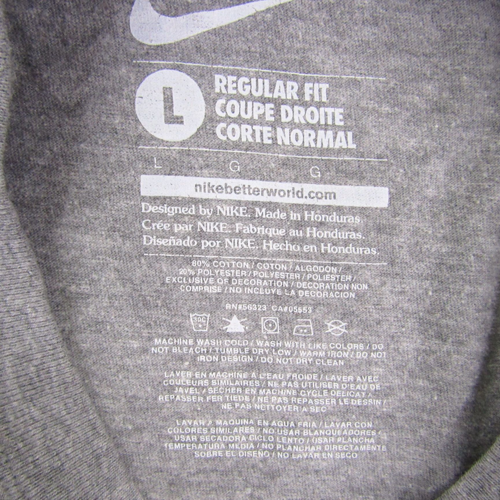 Nike VINTAGE Nike Shirt Men Large Gray Regular Fit No Hustle No Progress Athletic Workout Gym Size US L / EU 52-54 / 3 - 7 Thumbnail