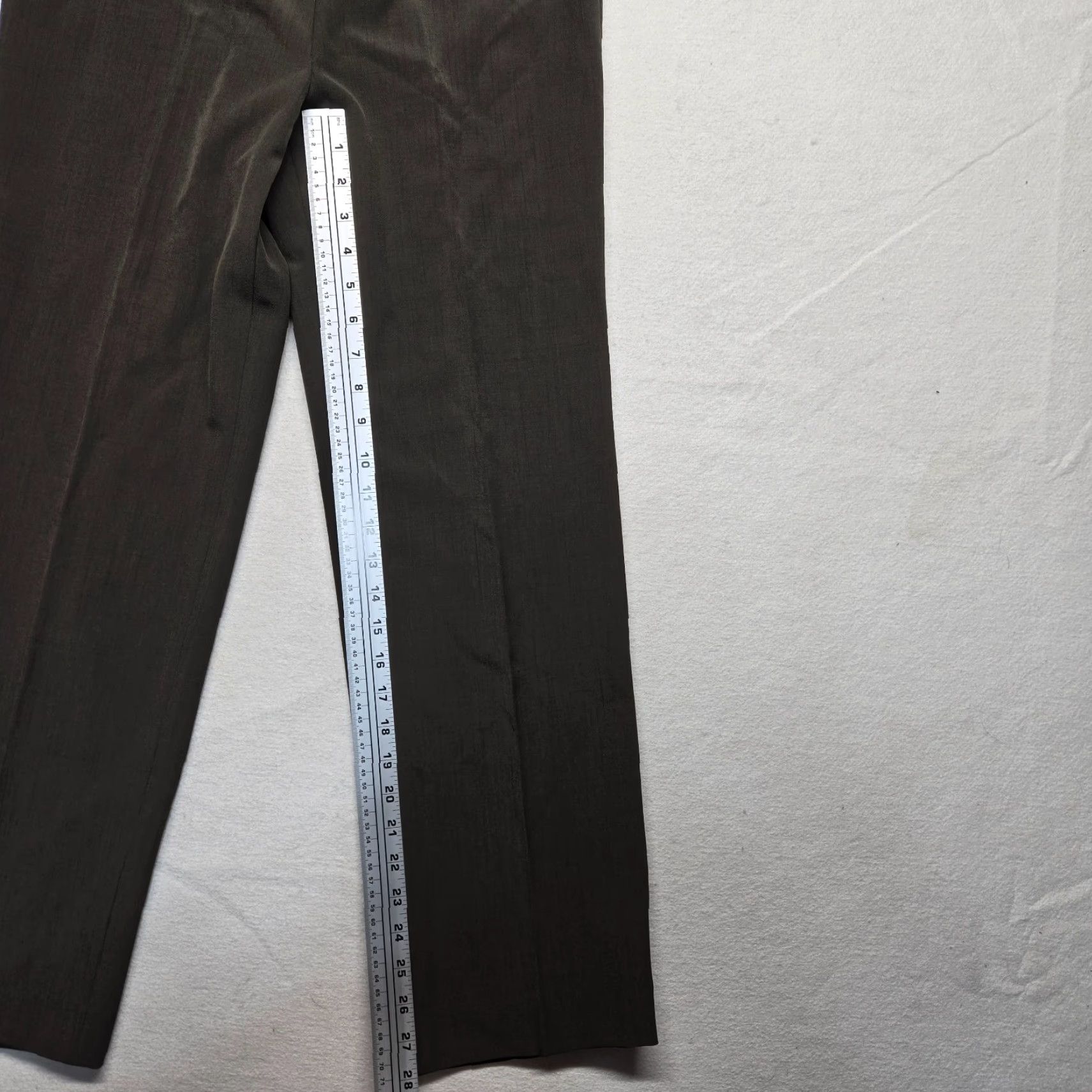 Vintage Lior Dress Pants Women Size 1 Black Flat Front Mid Rise Stretch Straight Leg Womens Size 25" / US 0 / IT 36 - 5 Thumbnail