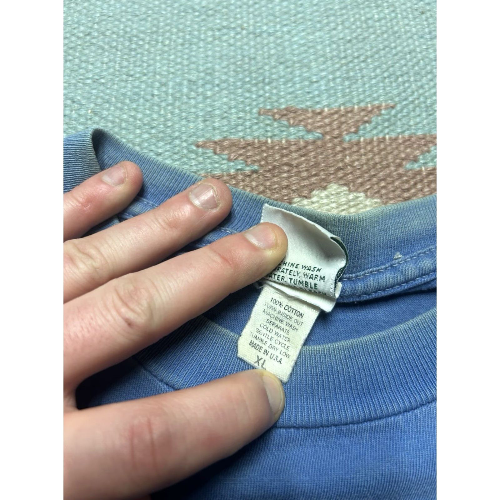 Guess VINTAGE 80s 90s GUESS Jeans embroidered logo single stitch T-Shirt XL Blue Men Mens Shirt Size US XL / EU 56 / 4 - 7 Thumbnail