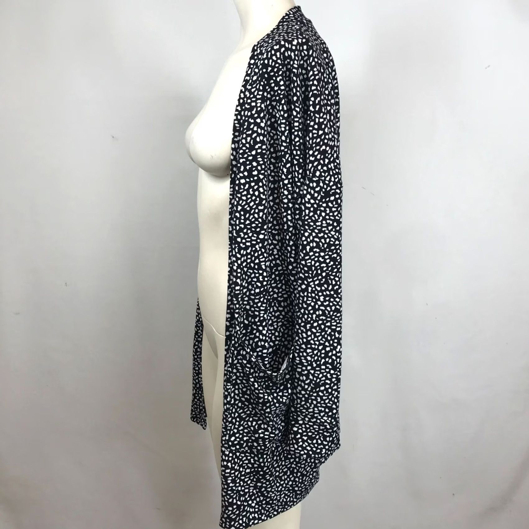 Sanctuary SANCTUARY BLACK/WHITE Long Sleeve Open Front Cardigan Sweater Womens XS Size XS / US 0-2 / IT 36-38 - 6 Thumbnail