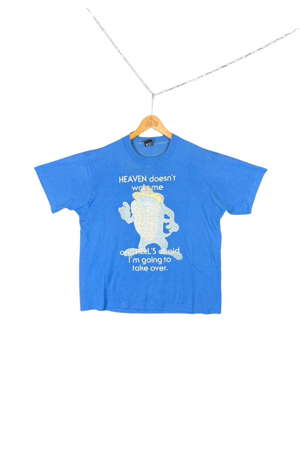 Vintage 90s Screen Stars “Heaven Doesn’t Want Me” Cartoon Graphic Size US XL / EU 56 / 4 - 1 Thumbnail