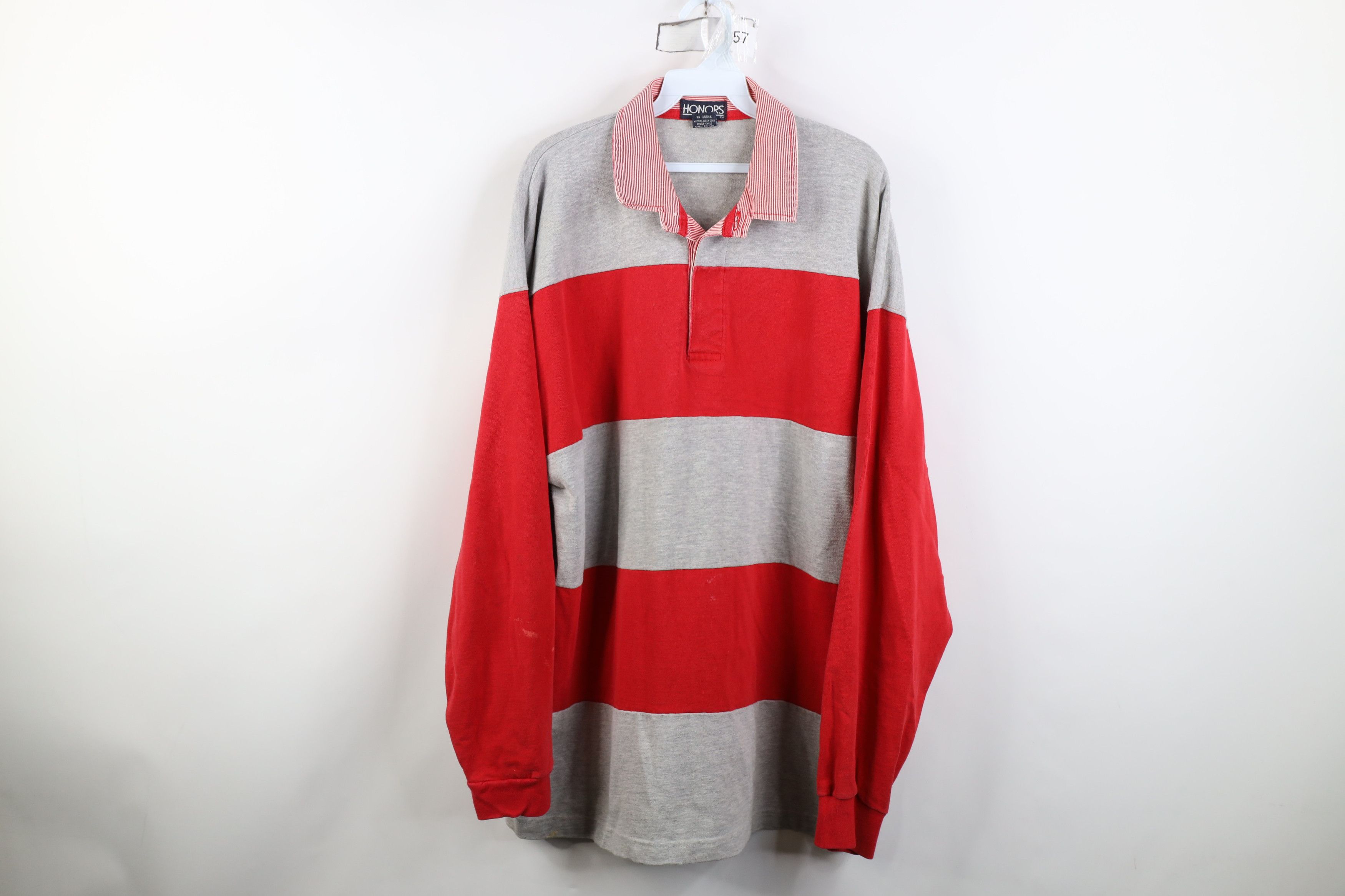 Vintage Vintage 90s Streetwear Heavyweight Long Sleeve Polo Shirt Size US XL / EU 56 / 4 - 1 Thumbnail