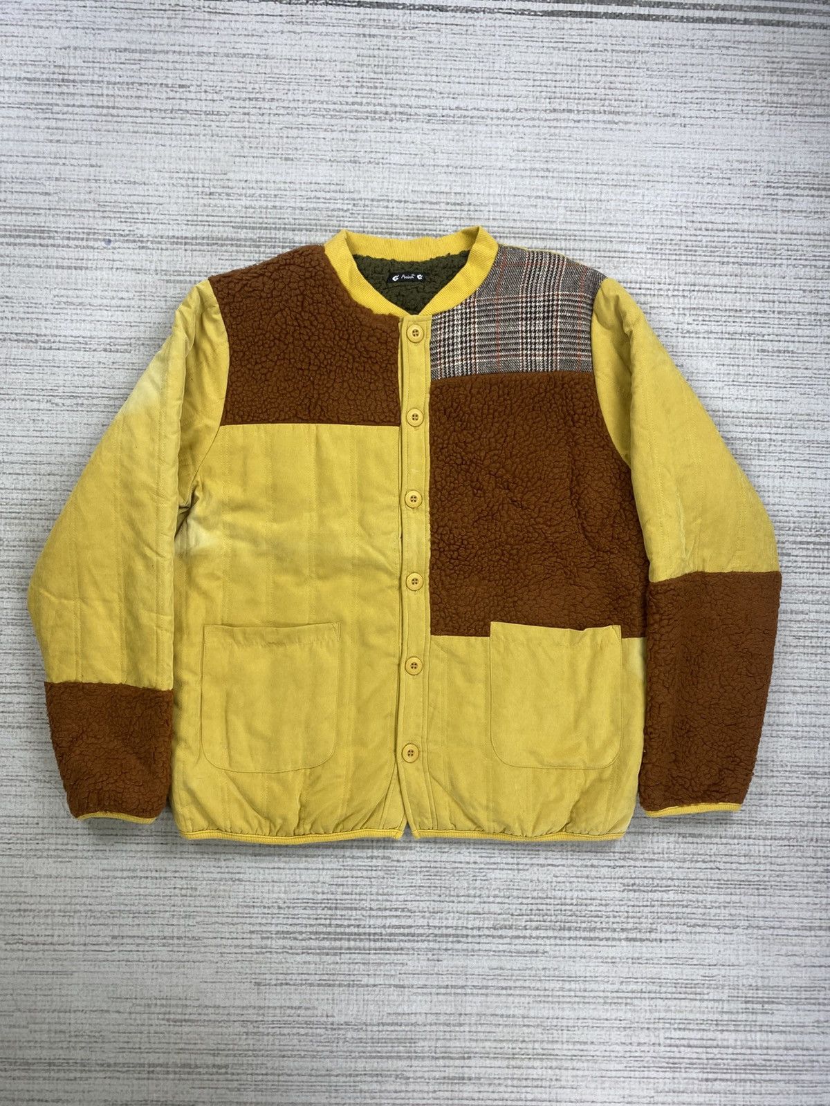 Japanese Brand × Vintage Vintage Amina Multicolour Patchwork Lined Sherpa Jacket Size US M / EU 48-50 / 2 - 1 Thumbnail