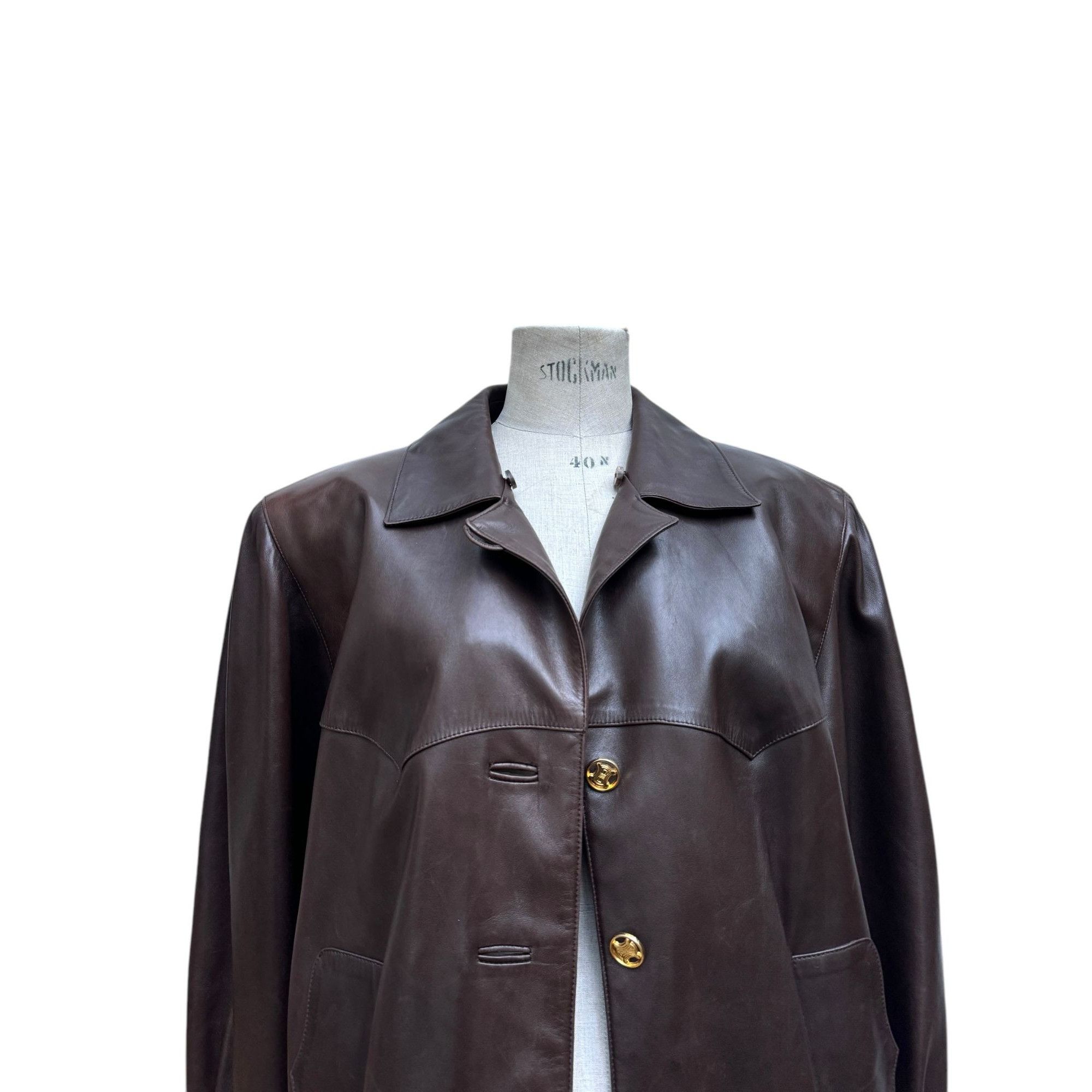 Hermes Brown Leather Belted Jacket Size L / US 10 / IT 46 - 2 Thumbnail
